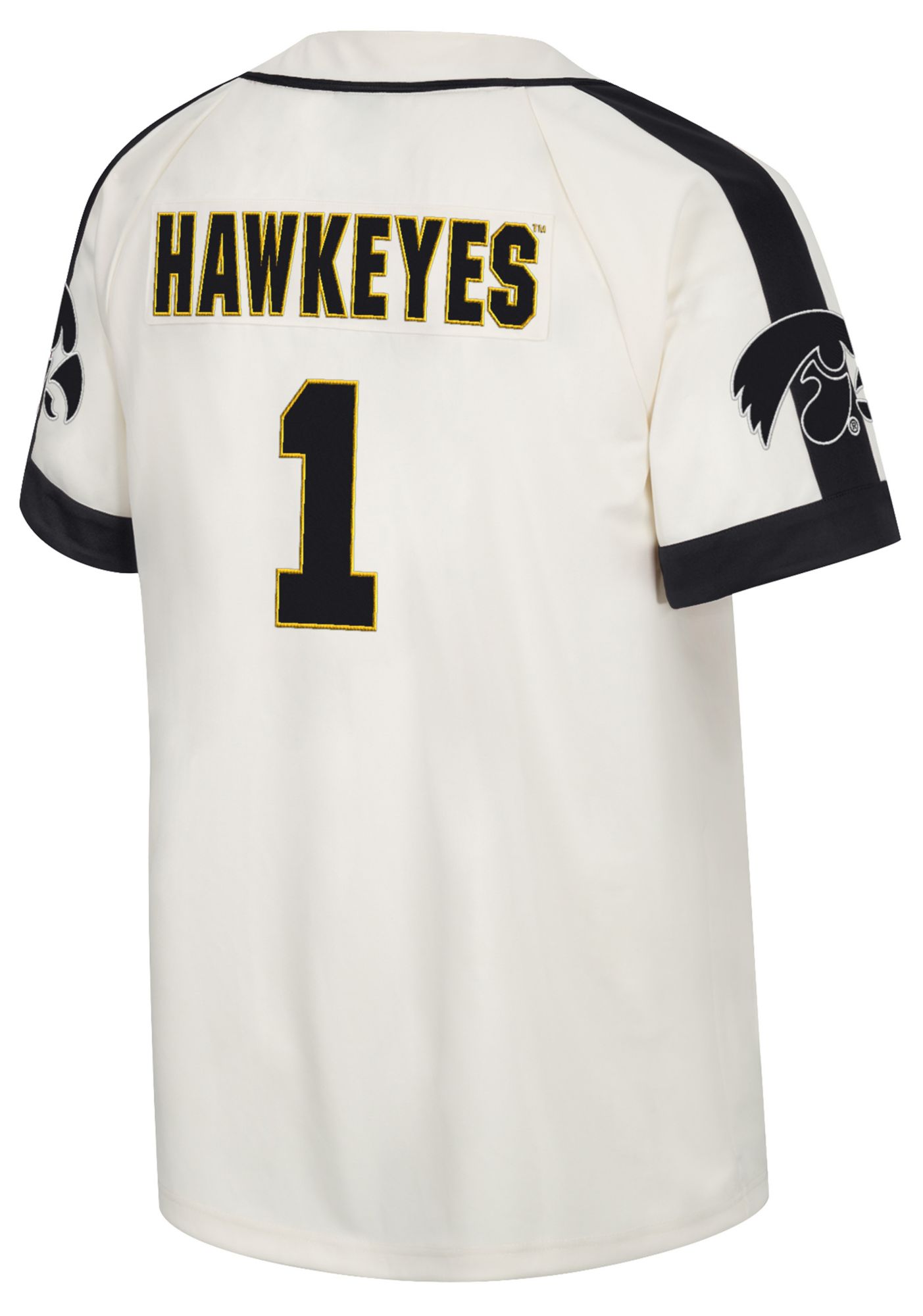 Colosseum Men's Iowa Hawkeyes Cream Ruth Replica Baseball Jersey product image