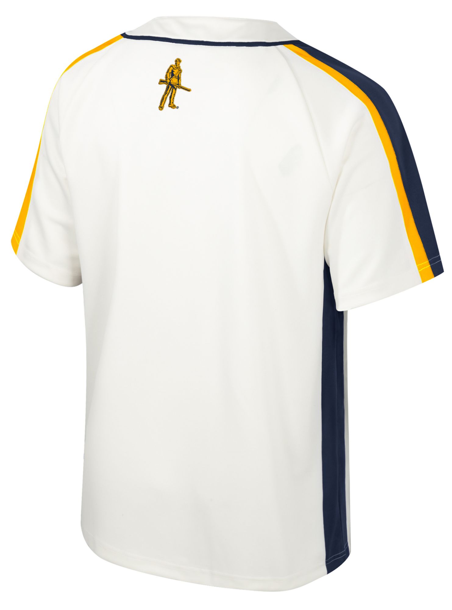 Colosseum Men's West Virginia Mountaineers Cream Ruth Replica Baseball Jersey product image