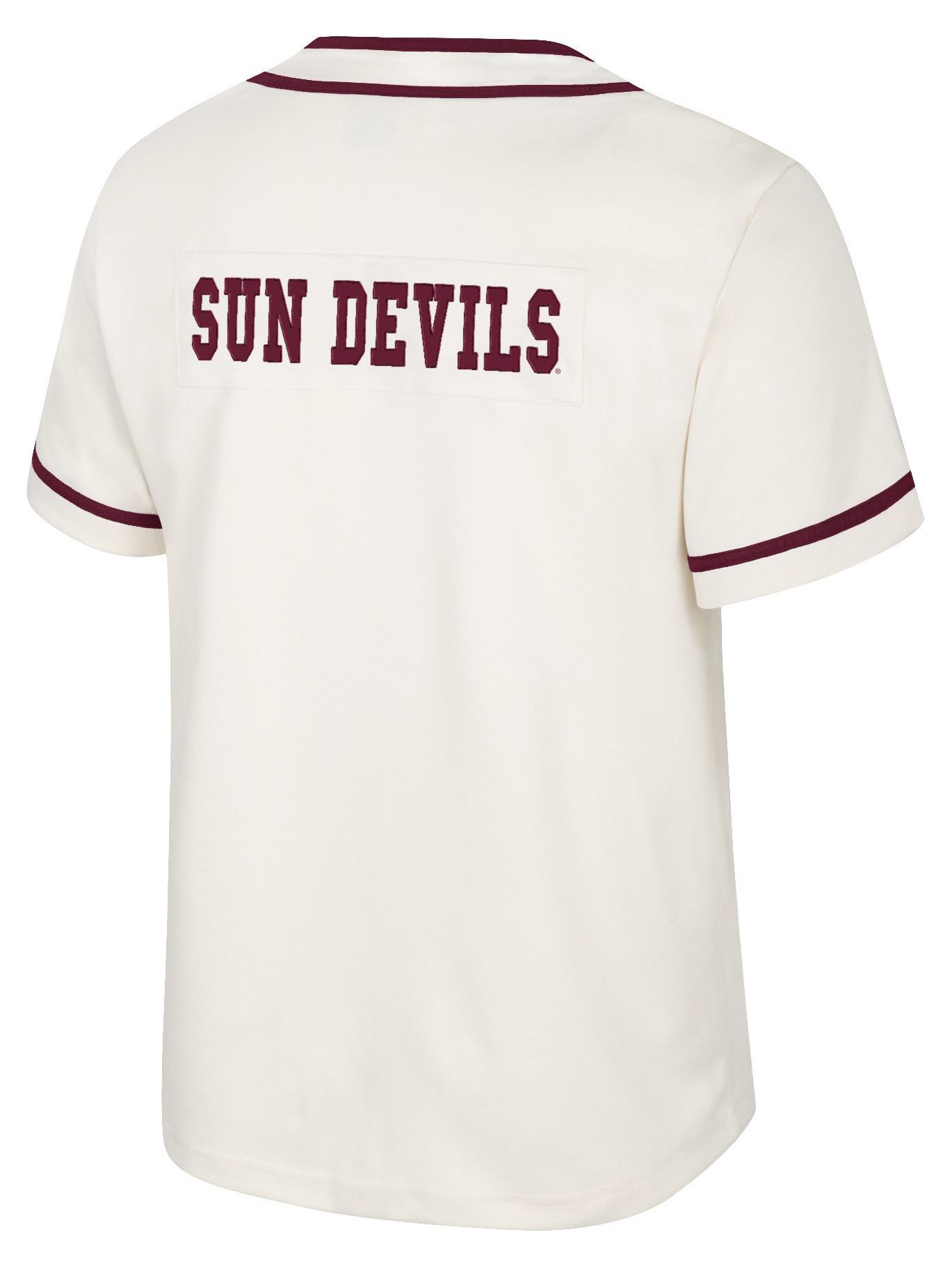 Colosseum Men's Arizona State Sun Devils Cream Hunter Seeker Baseball Jersey product image