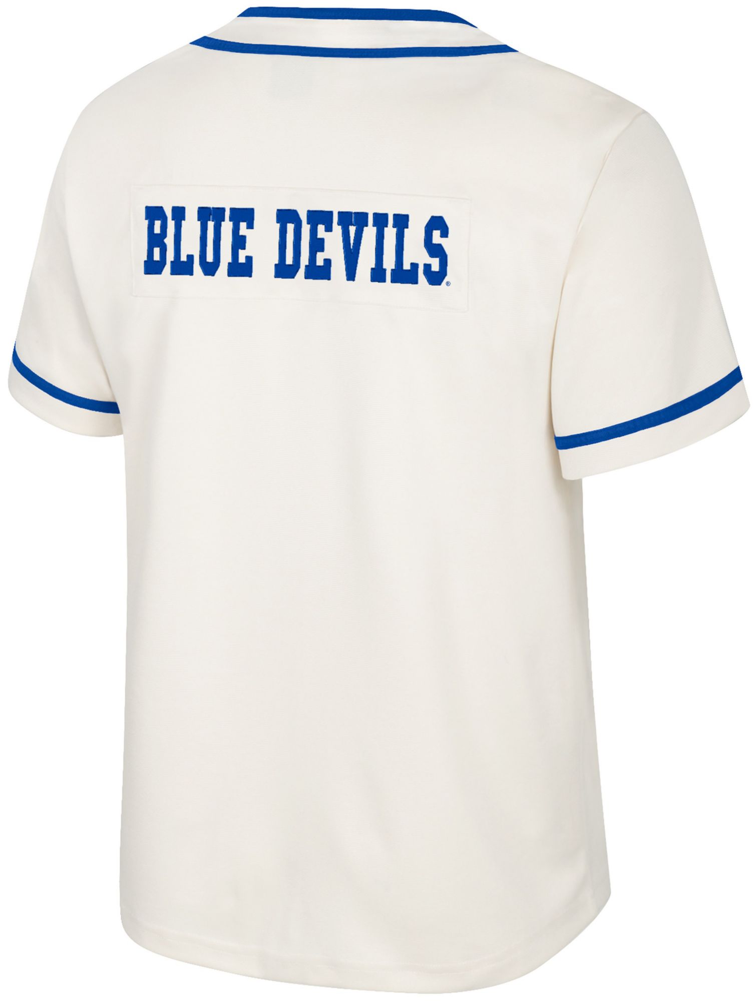 Colosseum Men's Duke Blue Devils Cream Hunter Seeker Baseball Jersey product image