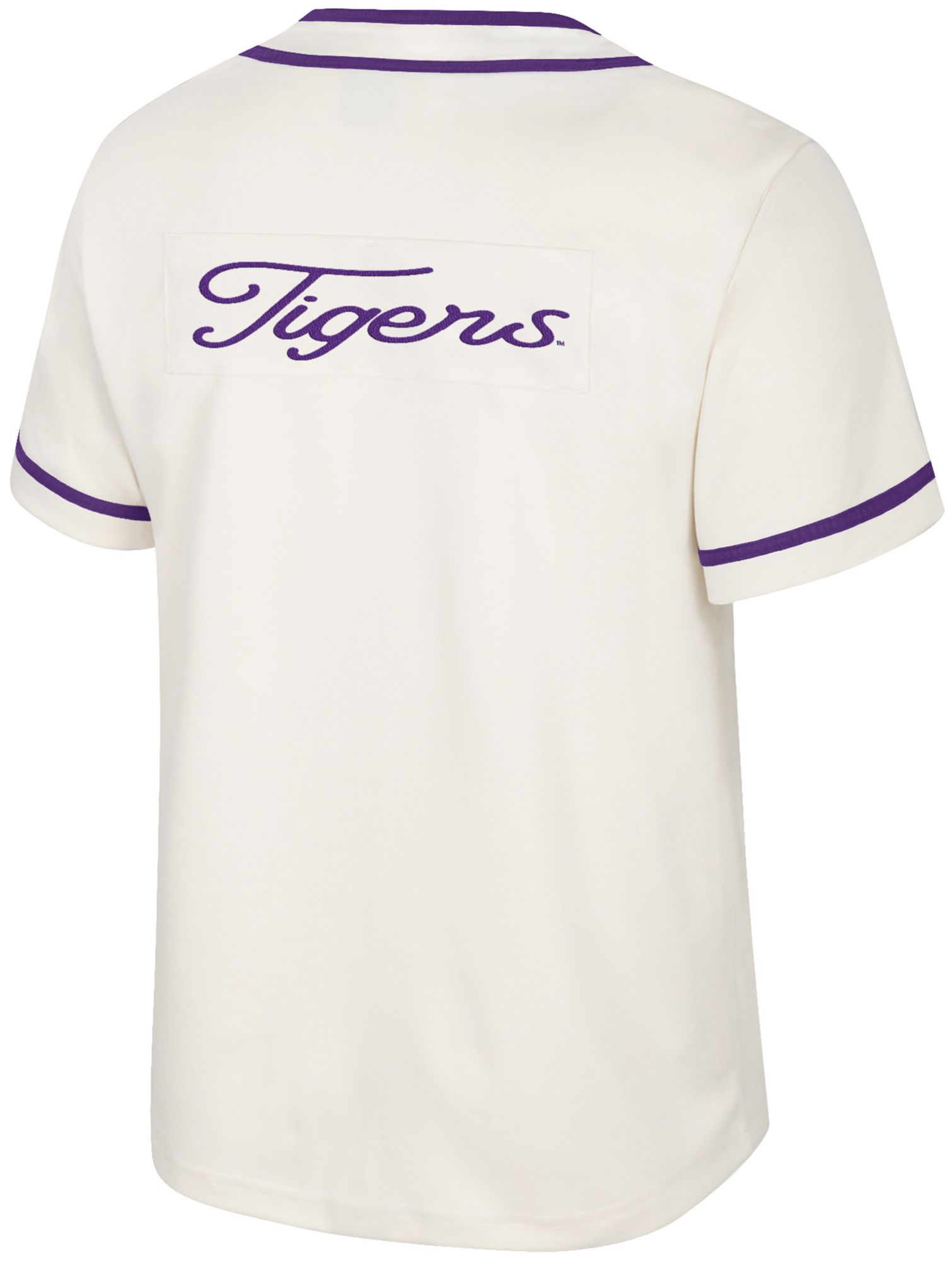 Colosseum Men's LSU Tigers Cream Hunter Seeker Baseball Jersey product image