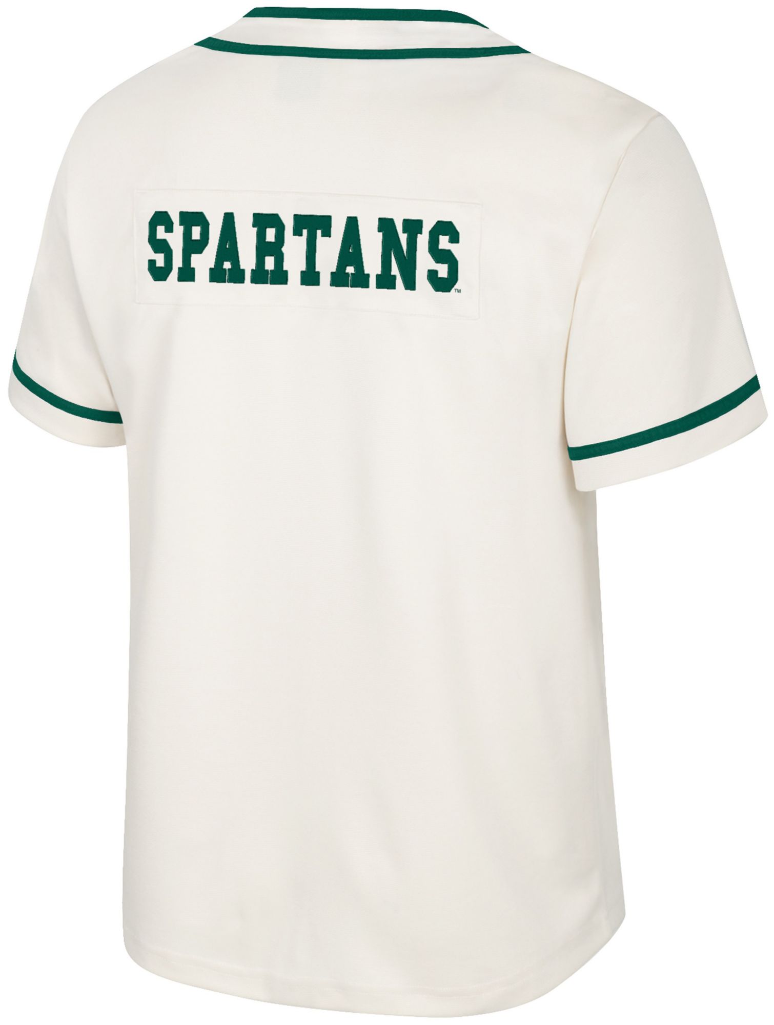 Colosseum Men's Michigan State Spartans Cream Hunter Seeker Baseball Jersey product image