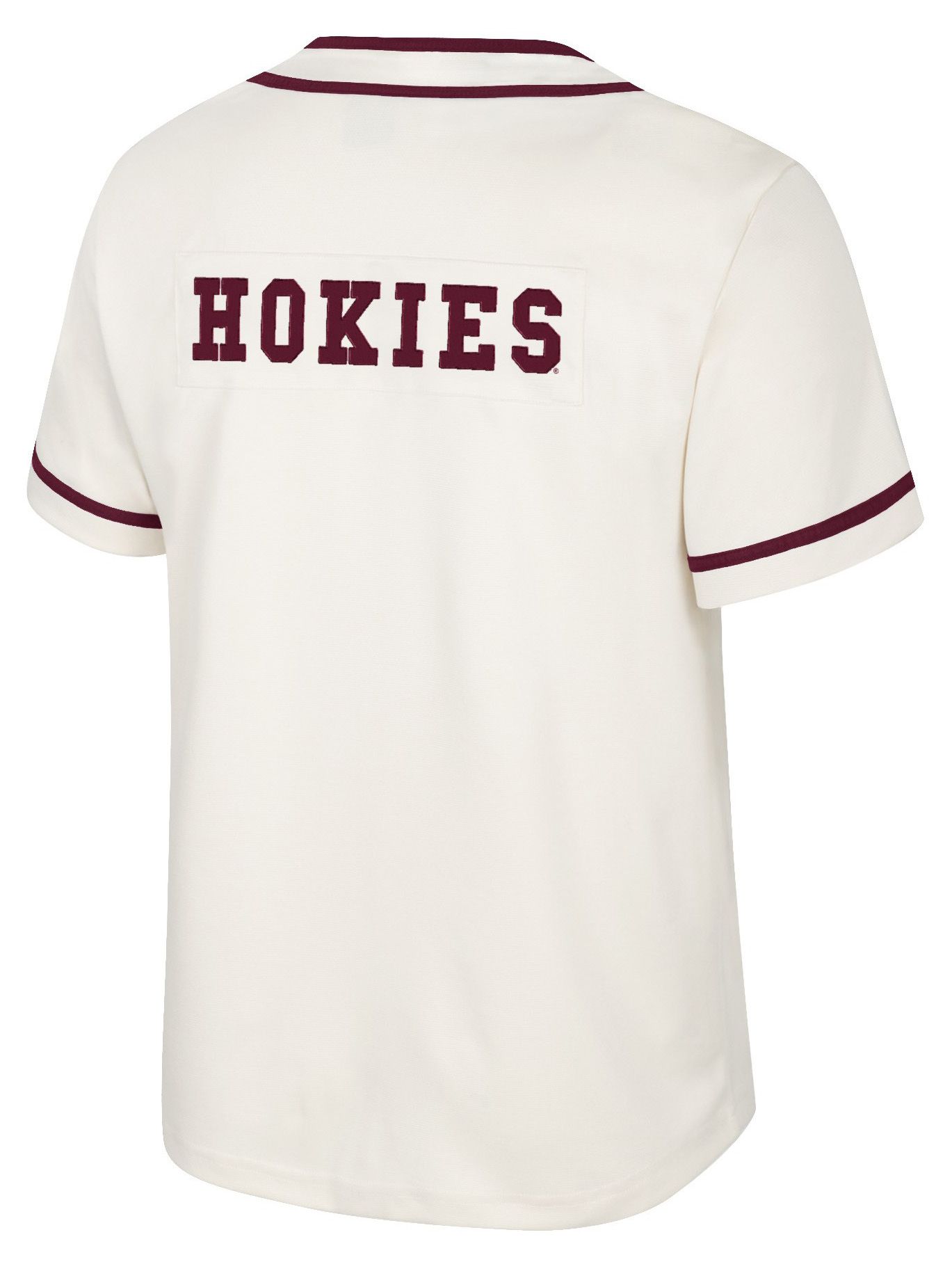 Colosseum Men's Virginia Tech Hokies Cream Hunter Seeker Baseball Jersey product image