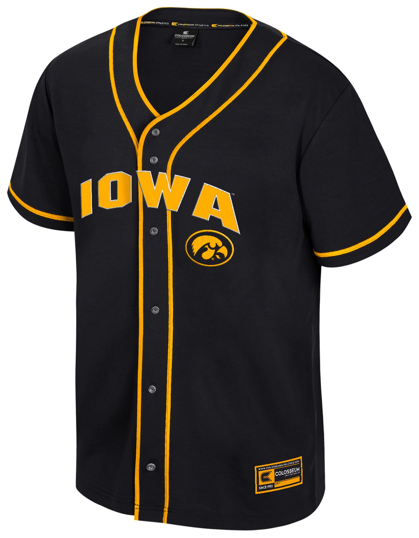 Colosseum Youth Iowa Hawkeyes Black Replica Baseball Jersey product image