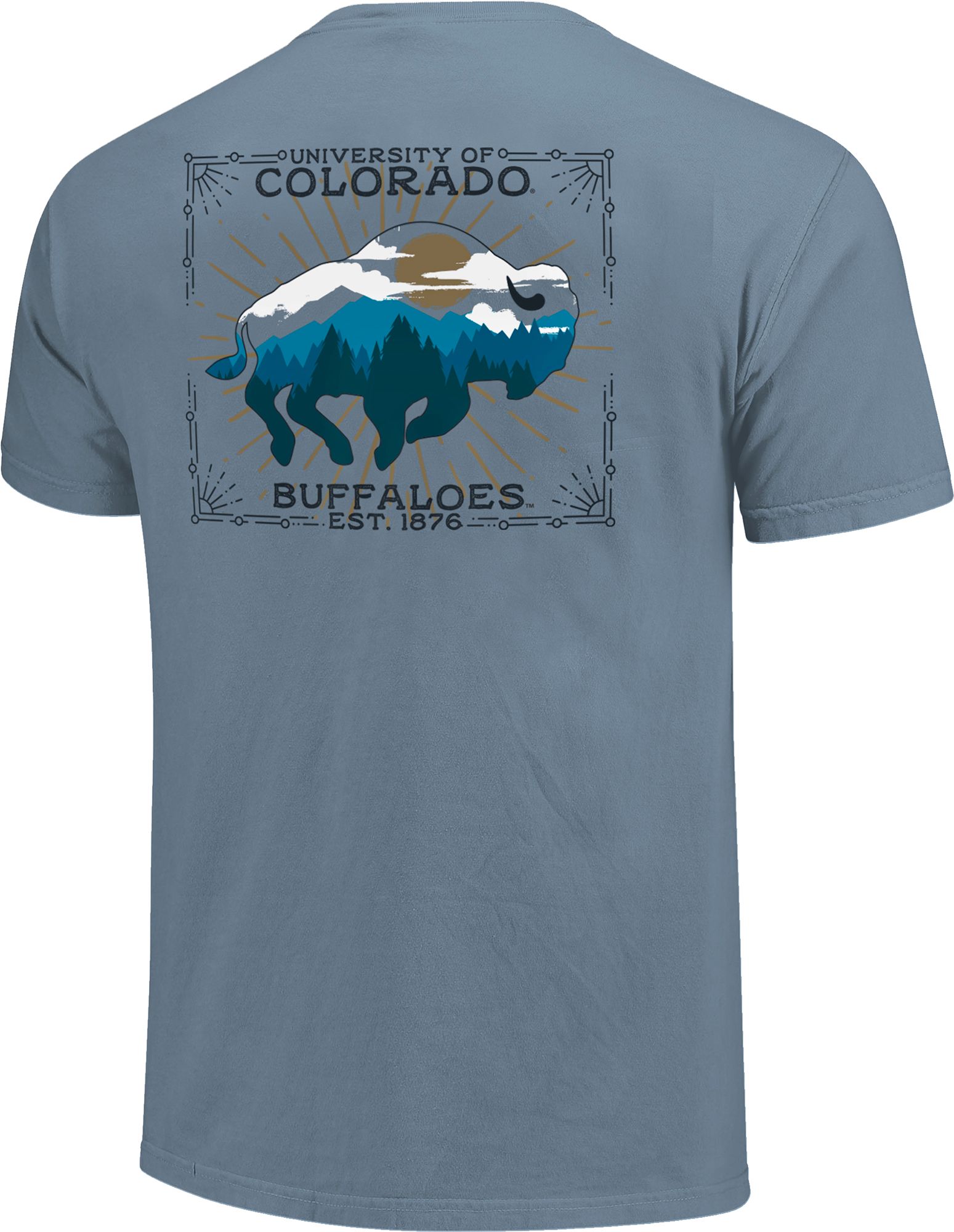 Image One Adult Colorado Buffaloes Ice Blue Scenery T-Shirt product image