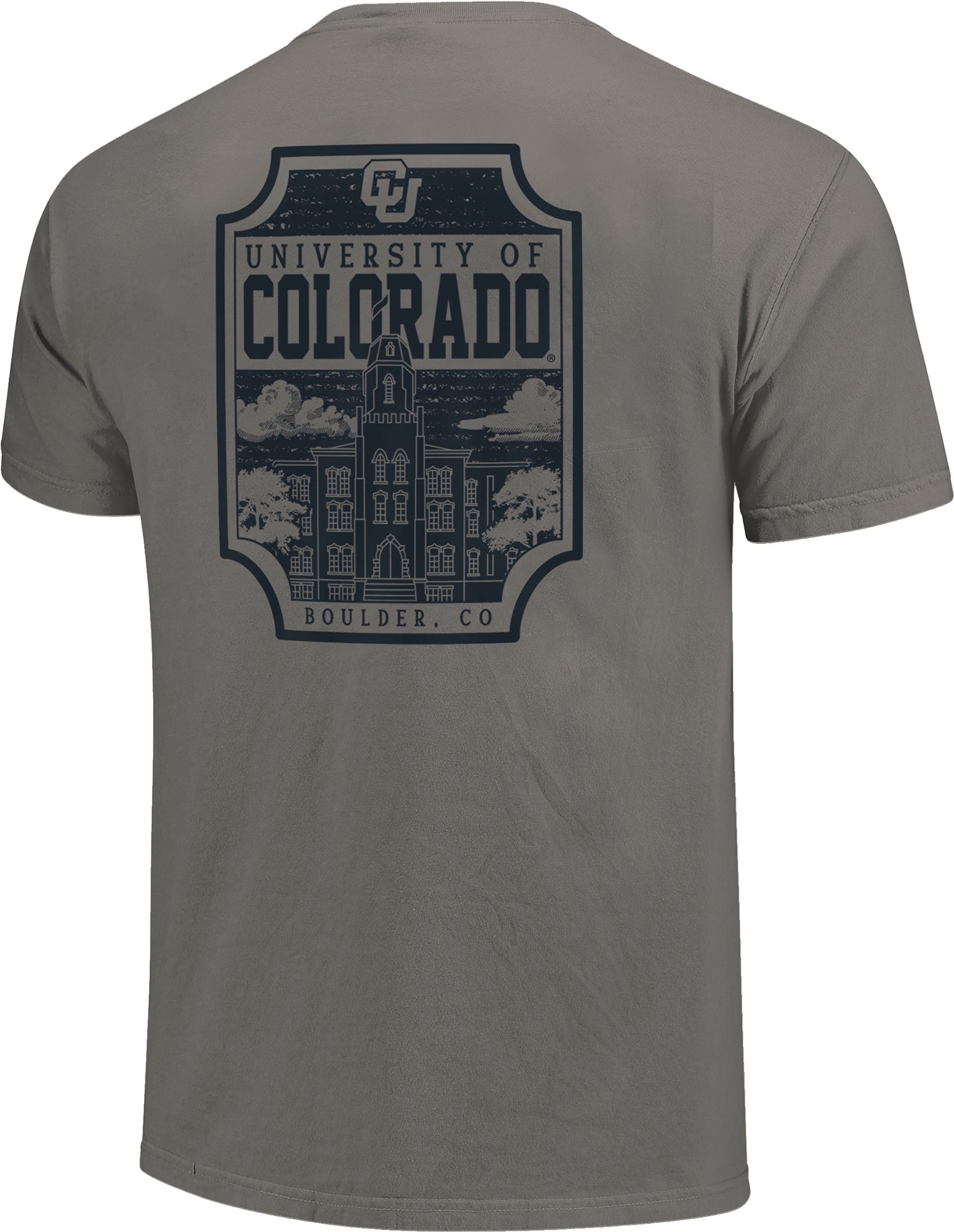 Image One Adult Colorado Buffaloes Grey Campus Badge T-Shirt product image