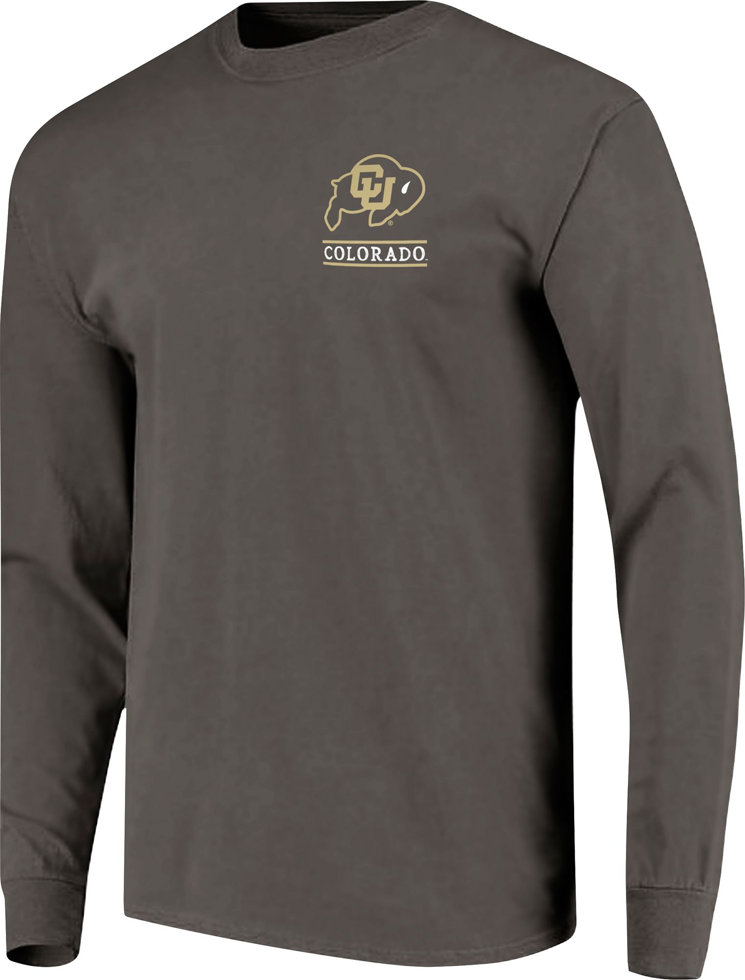 Image One Adult Colorado Buffaloes Grey Stressed Sky Long Sleeve T-Shirt product image