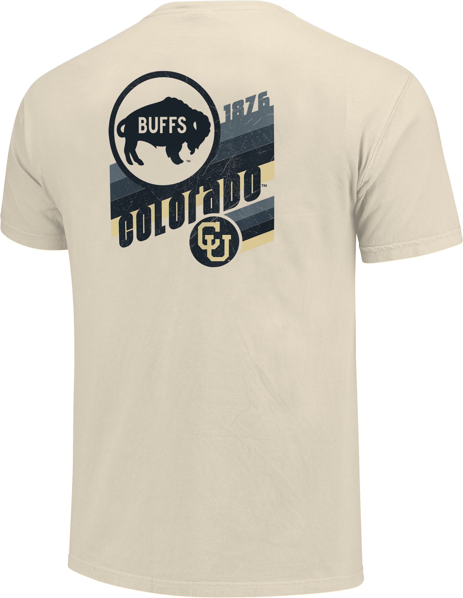 Image One Adult Colorado Buffaloes Grey Helmet History T-Shirt product image
