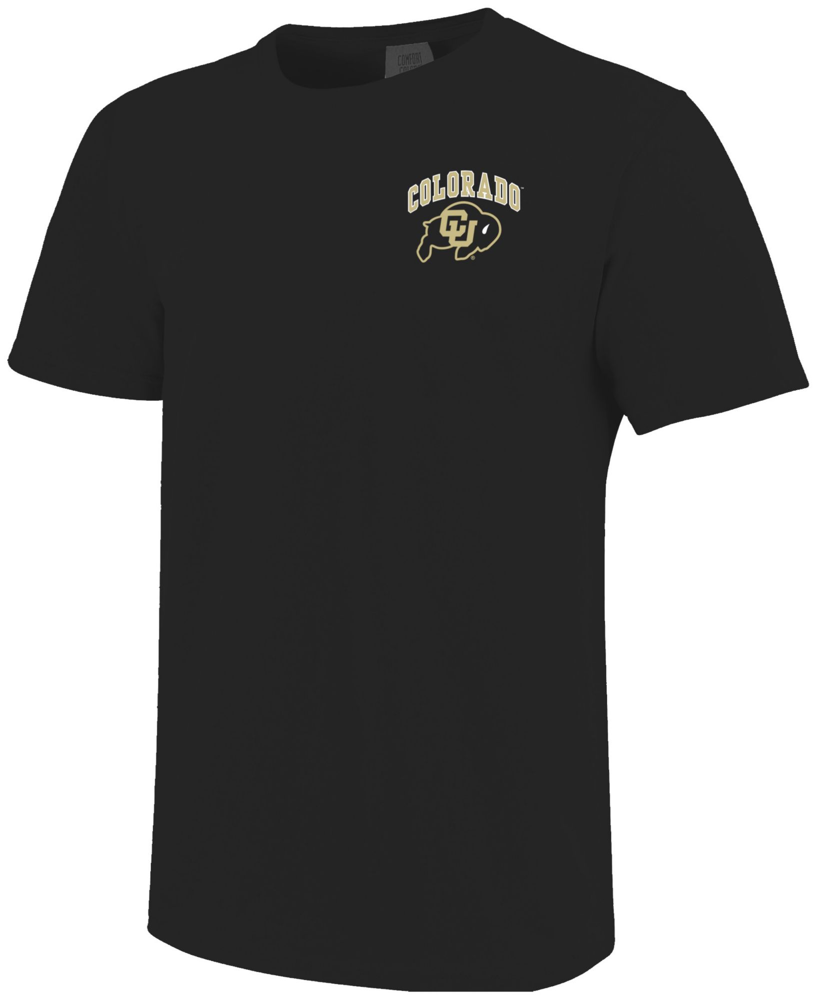 Image One Men's Colorado Buffaloes Black Mascot Arched Short Sleeve T-Shirt product image