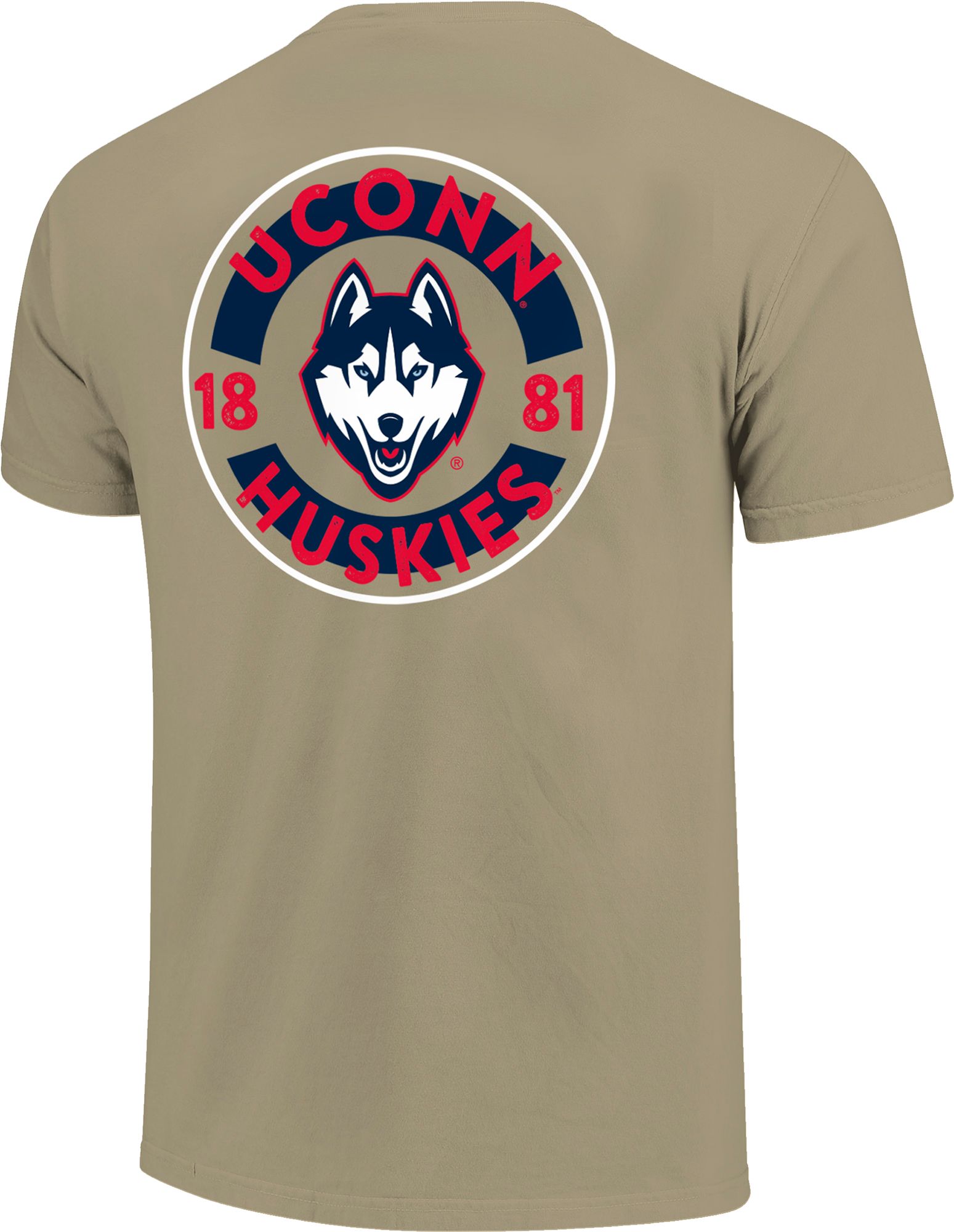 Image One Men's UConn Huskies Khaki Mascot Circle T-Shirt product image