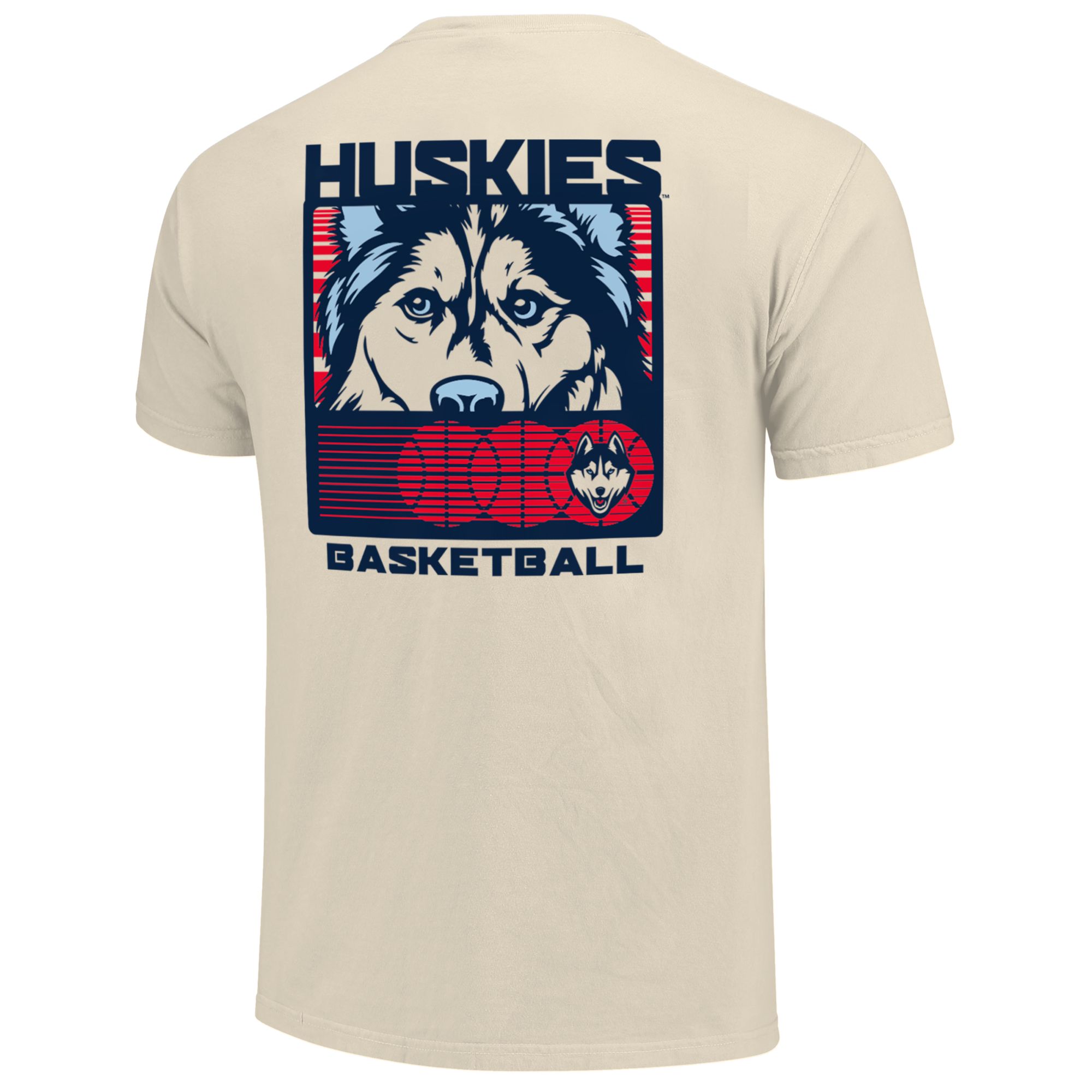 Image One Men's UConn Huskies Ivory Mascot Basketball T-Shirt product image