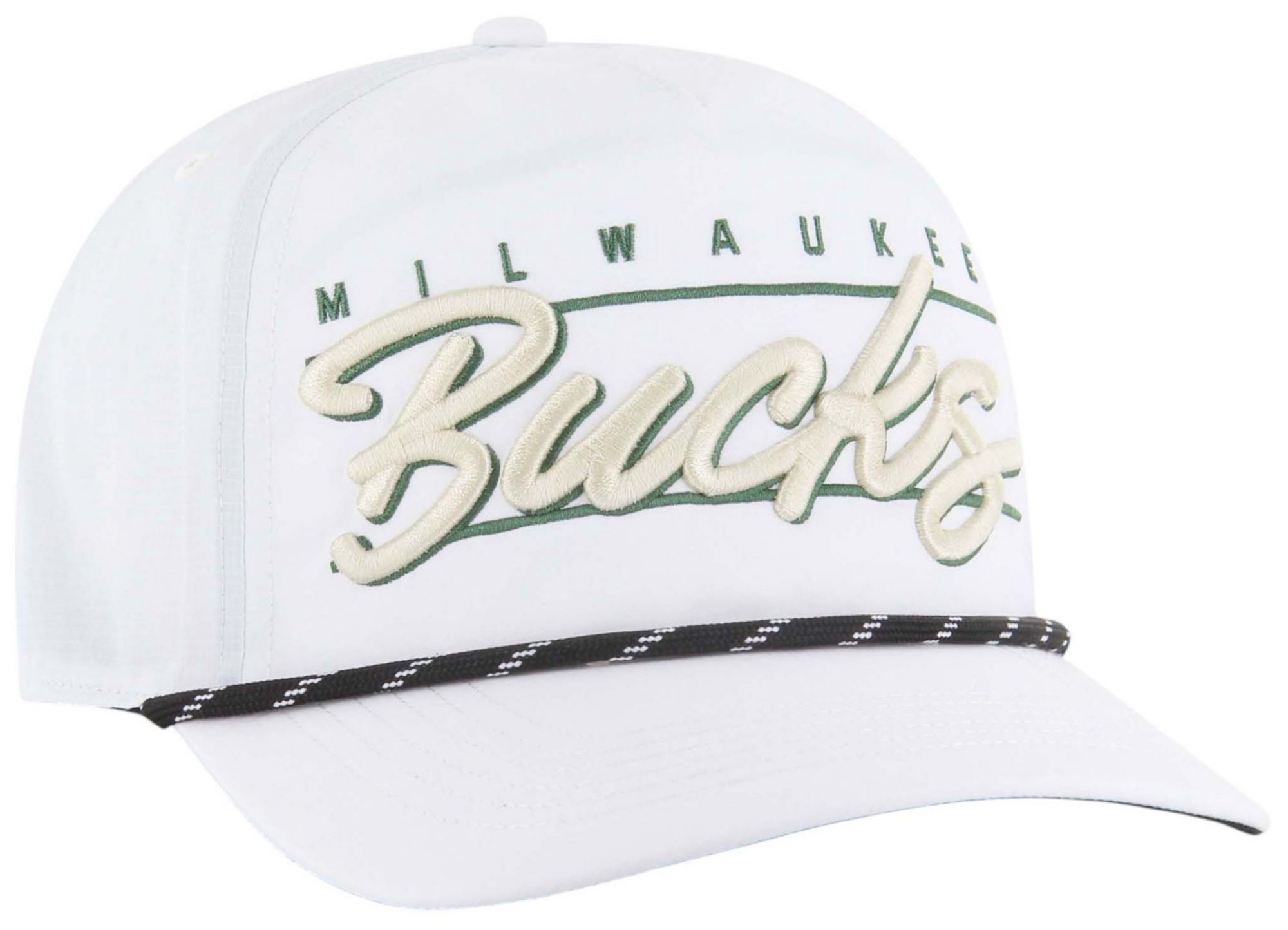 '47 Adult Milwaukee Bucks White Condor Hitch Adjustable Hat product image