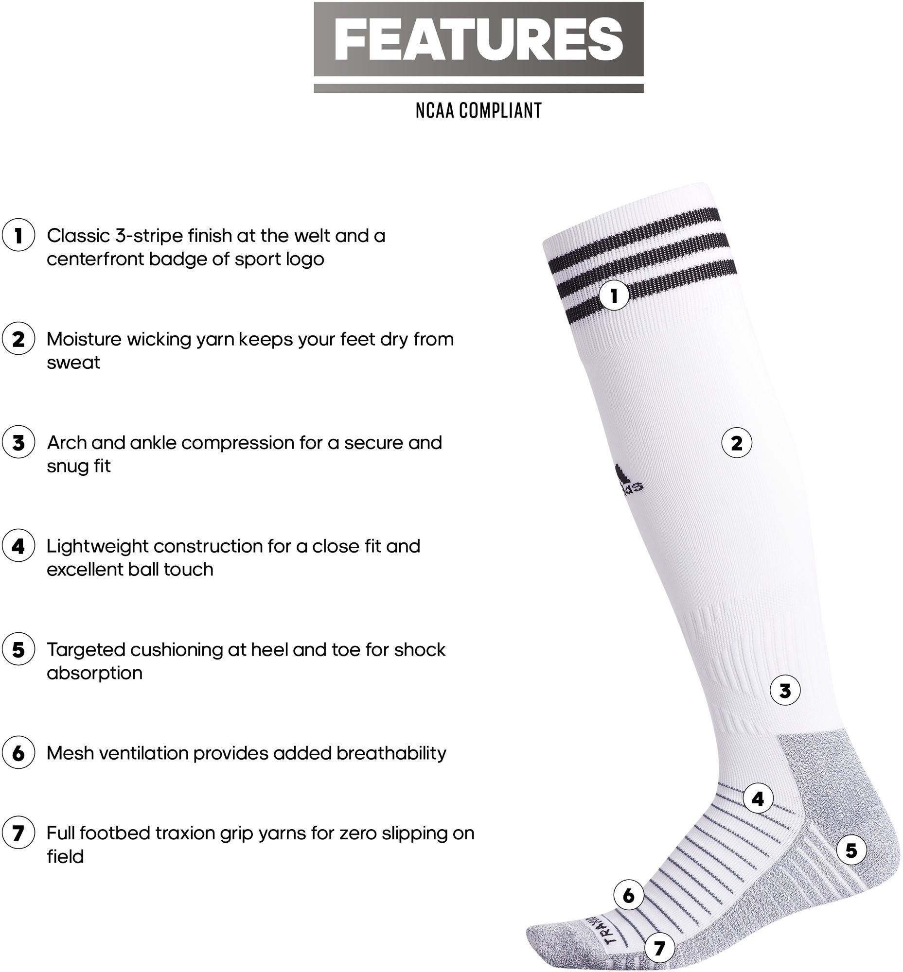 adidas Adult Copa Zone Traxion IV Over the Calf Socks product image