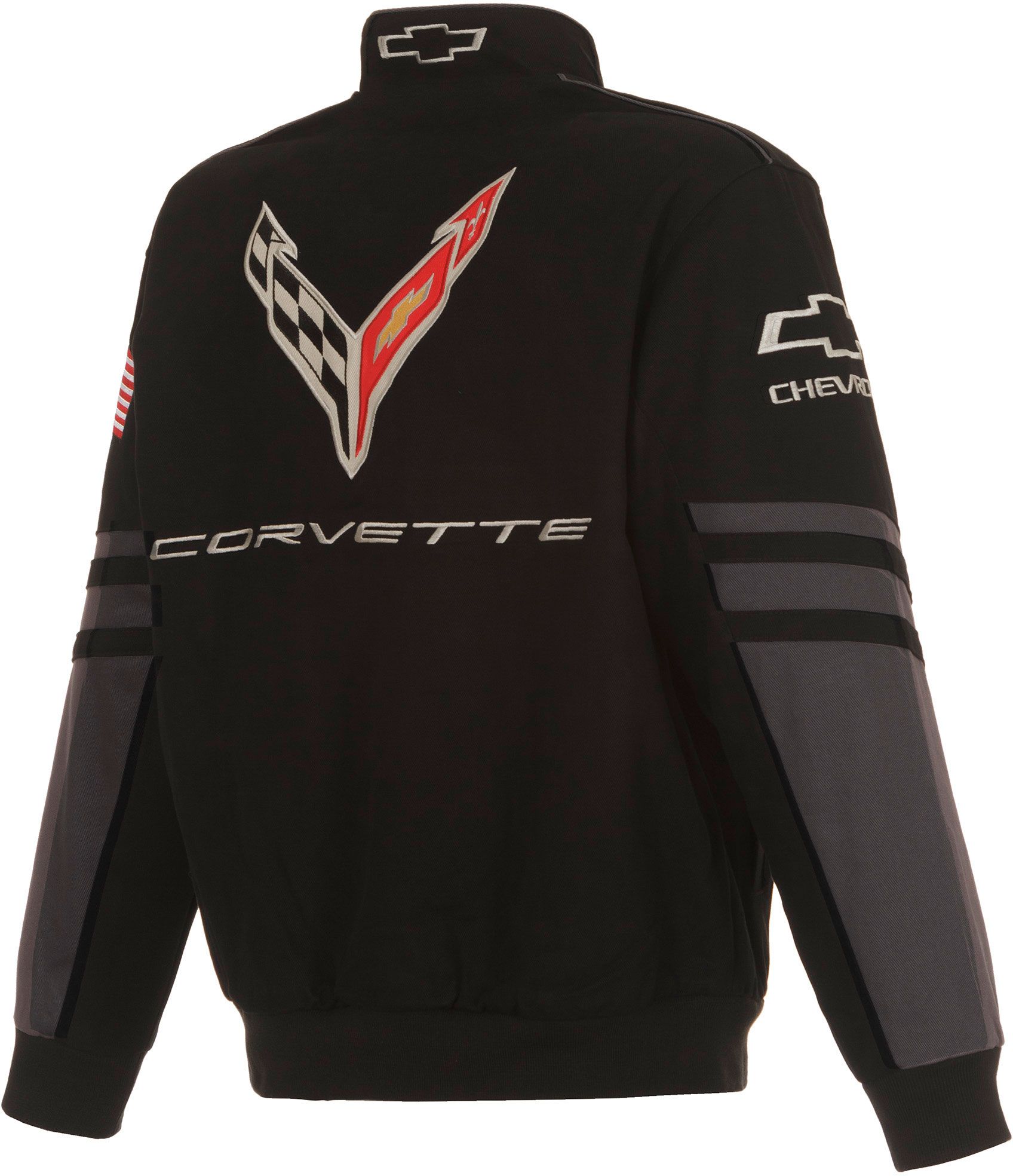 JH Design Corvette Black Twill Racing Jacket