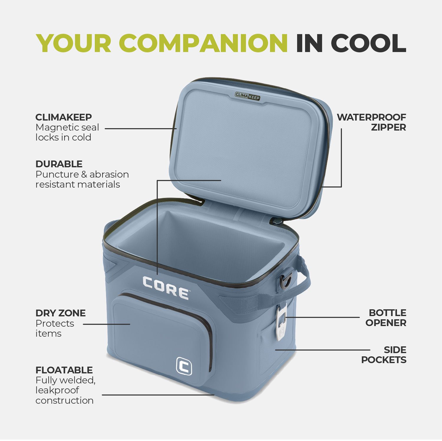CORE CLIMAKEEP Magnetic 18-Can Soft Cooler product image