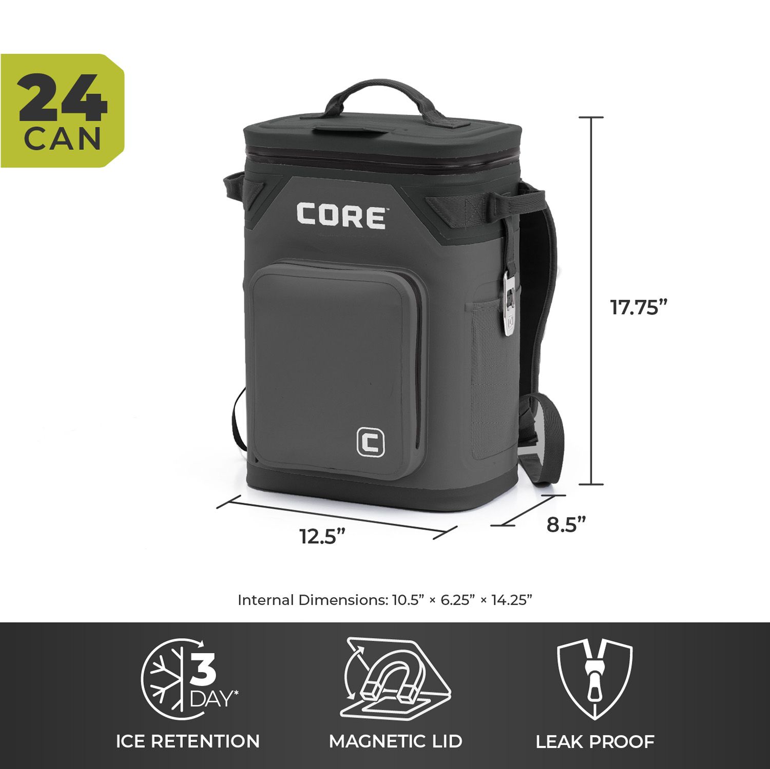 CORE Equipment CLIMAKEEP 24-Can Backpack Cooler product image