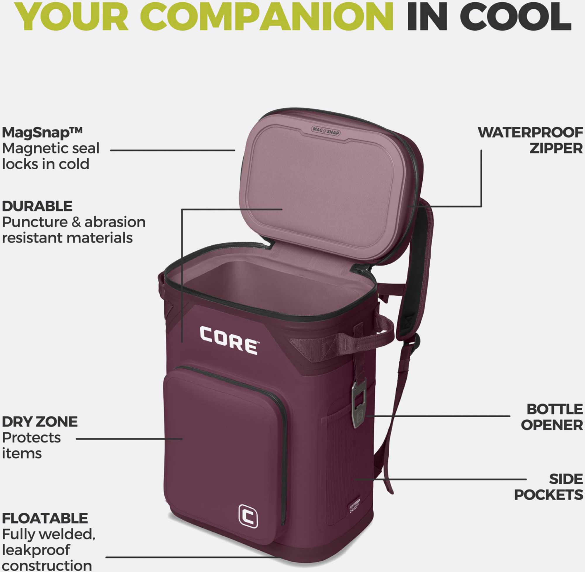 CORE Equipment CLIMAKEEP 24-Can Backpack Cooler product image