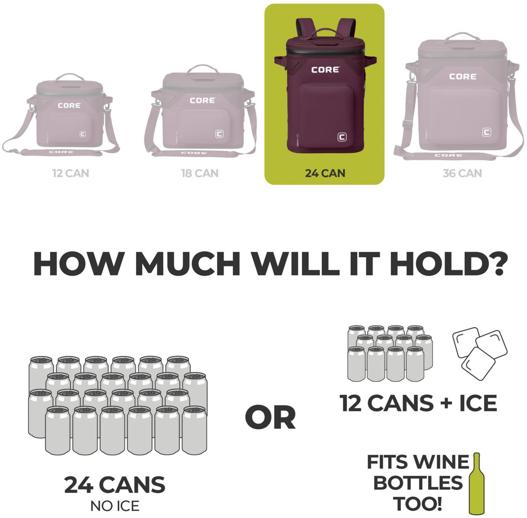 CORE Equipment CLIMAKEEP 24-Can Backpack Cooler product image