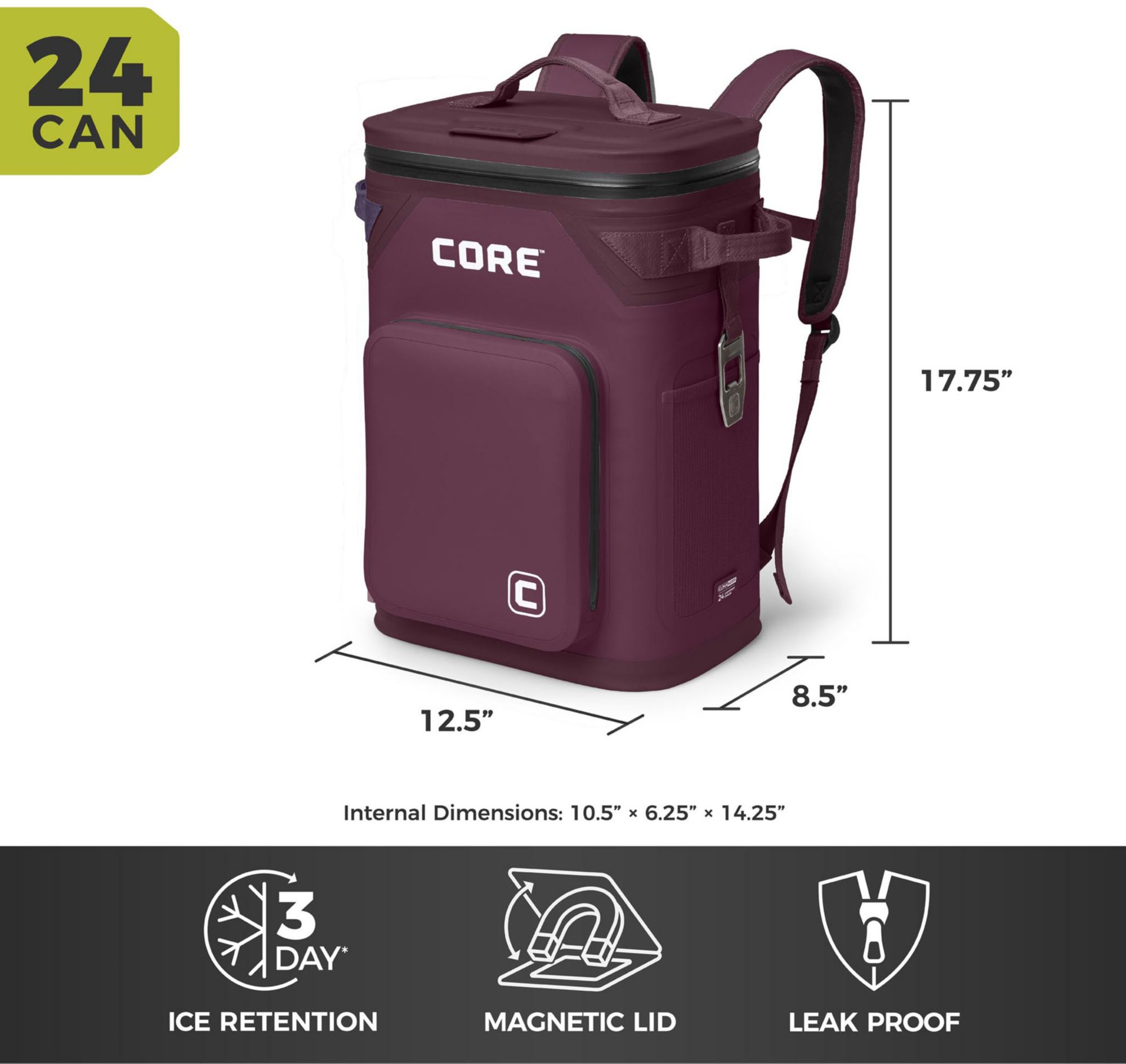 CORE Equipment CLIMAKEEP 24-Can Backpack Cooler product image