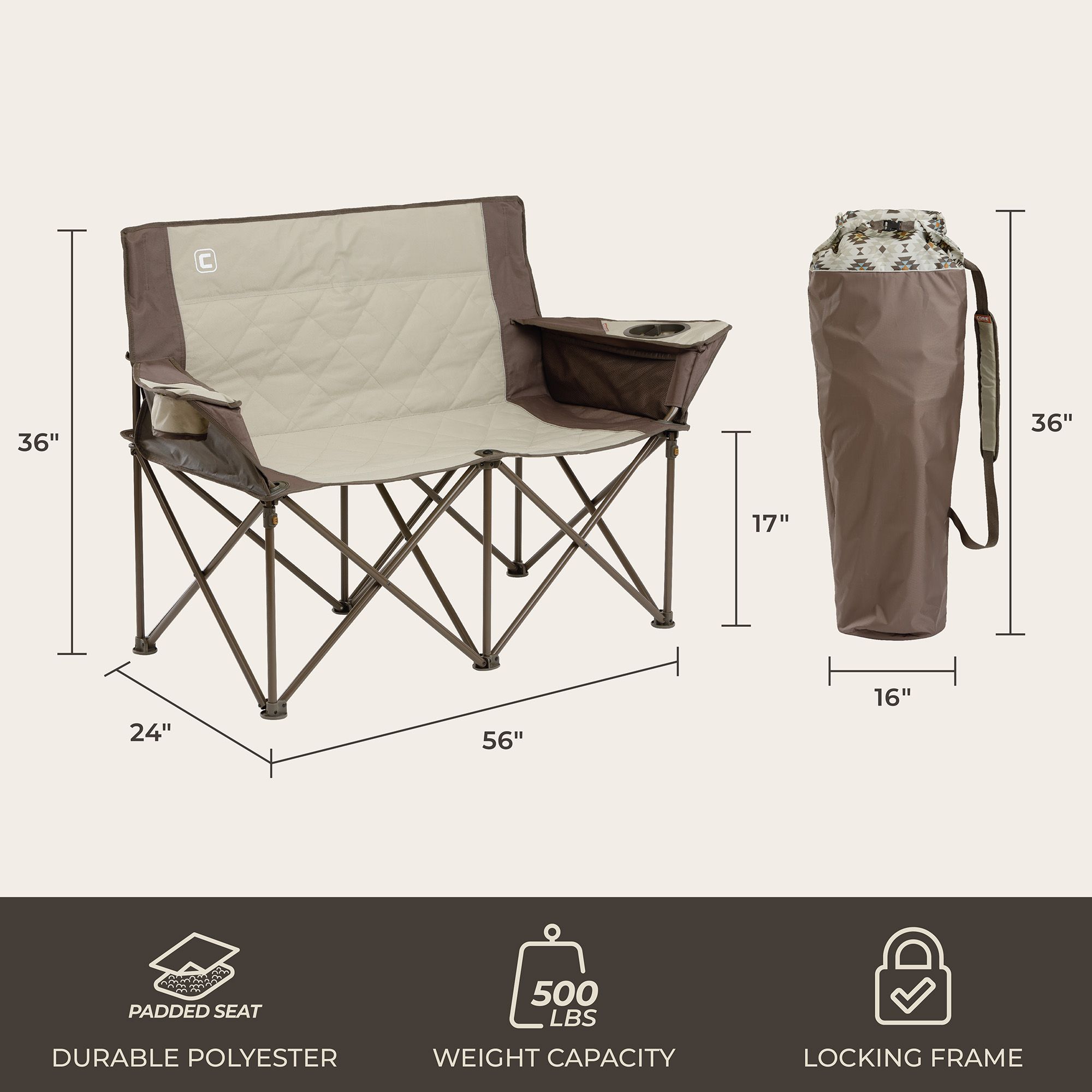 CORE Equipment Loveseat Double Outdoor Camp Chair product image