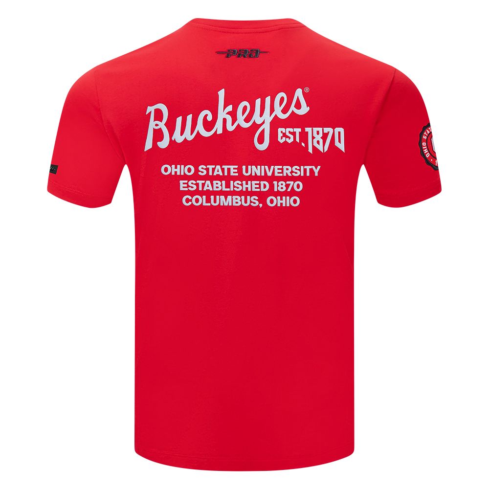 Pro Standard Men's Ohio State Buckeyes Red University Headliner T-Shirt product image