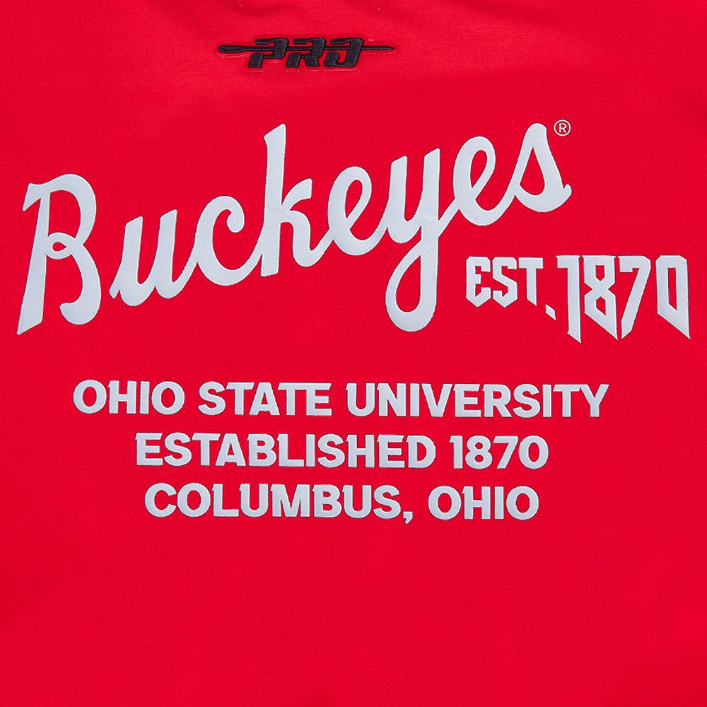 Pro Standard Men's Ohio State Buckeyes Red University Headliner T-Shirt product image