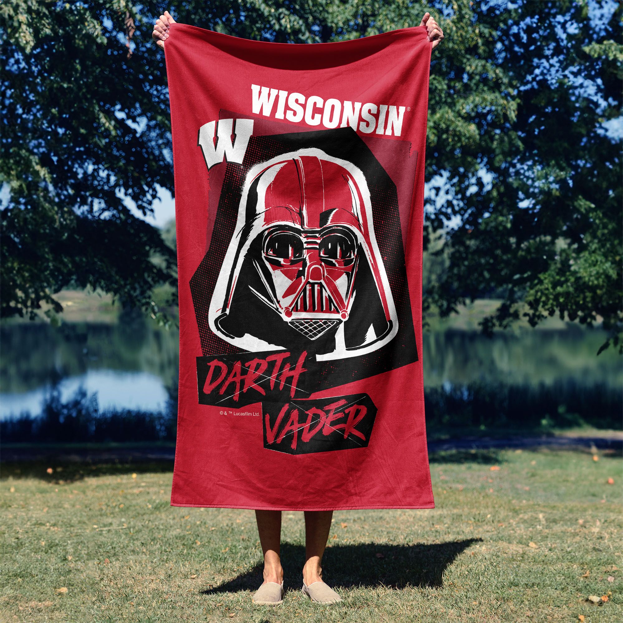 TheNorthwest Wisconsin Badgers Darth Vader Beach Towel product image