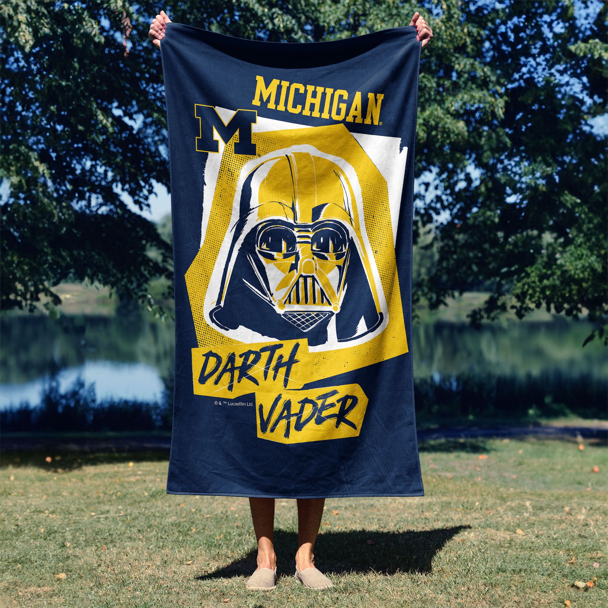 TheNorthwest Michigan Wolverines Darth Vader Beach Towel product image