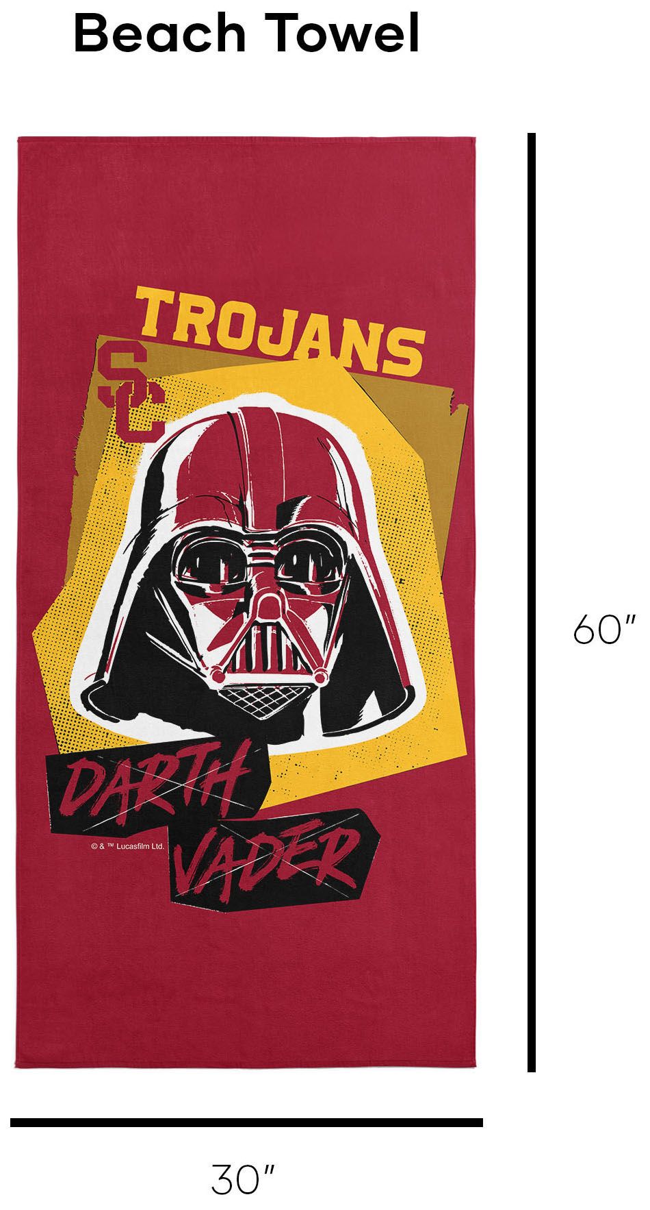 TheNorthwest USC Trojans Darth Vader Beach Towel product image