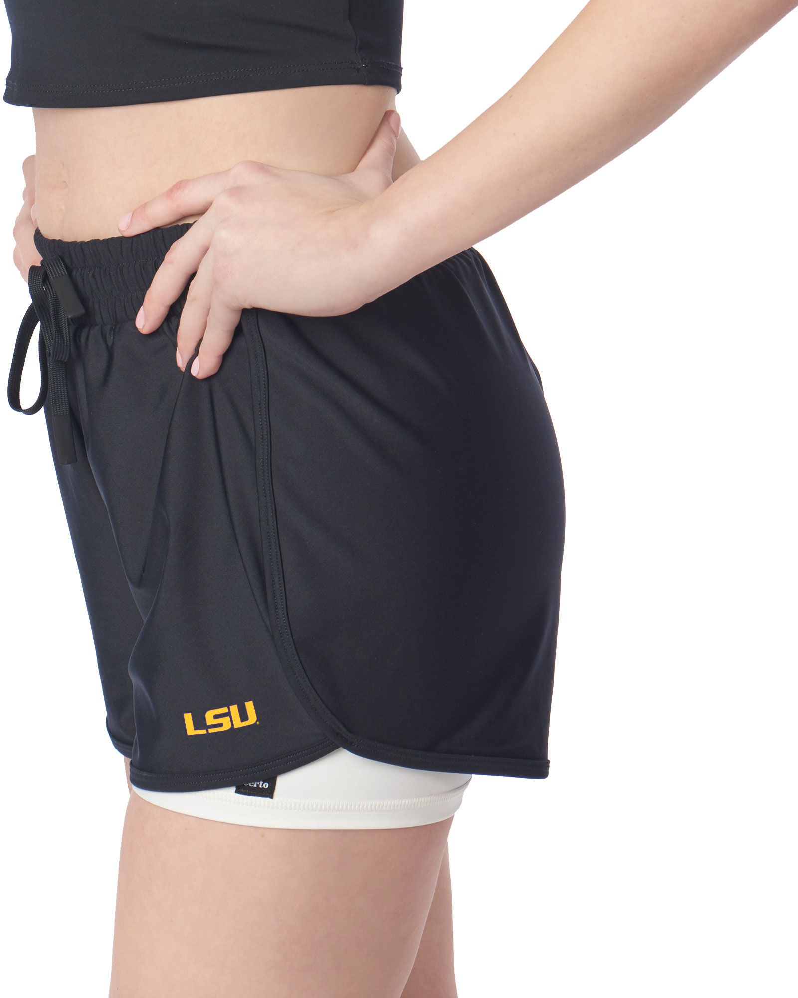 Certo Women's LSU Tigers Black 2-N-1 Lined Shorts product image