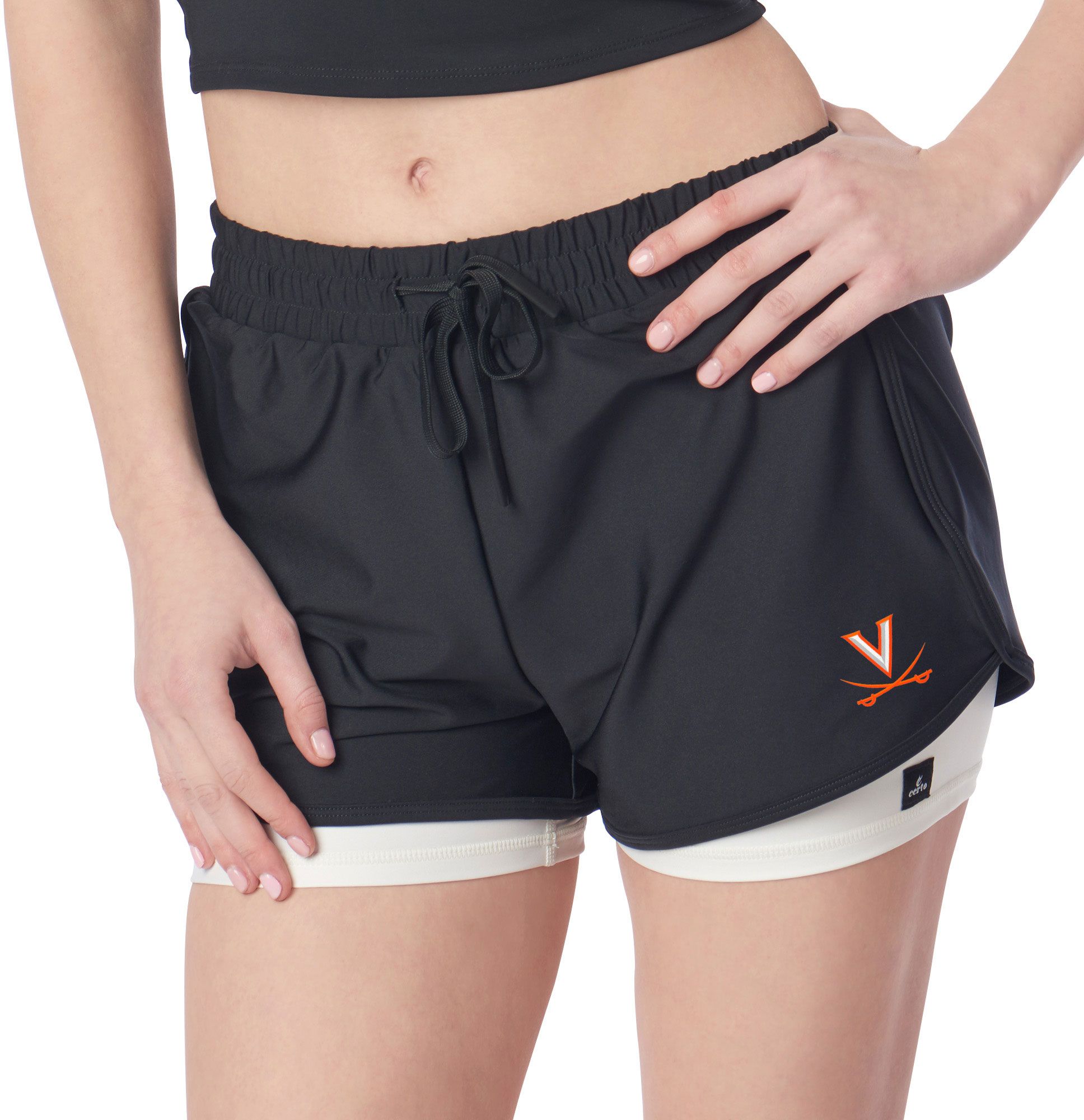 Certo Women's Virginia Cavaliers Black 2-N-1 Lined Shorts product image