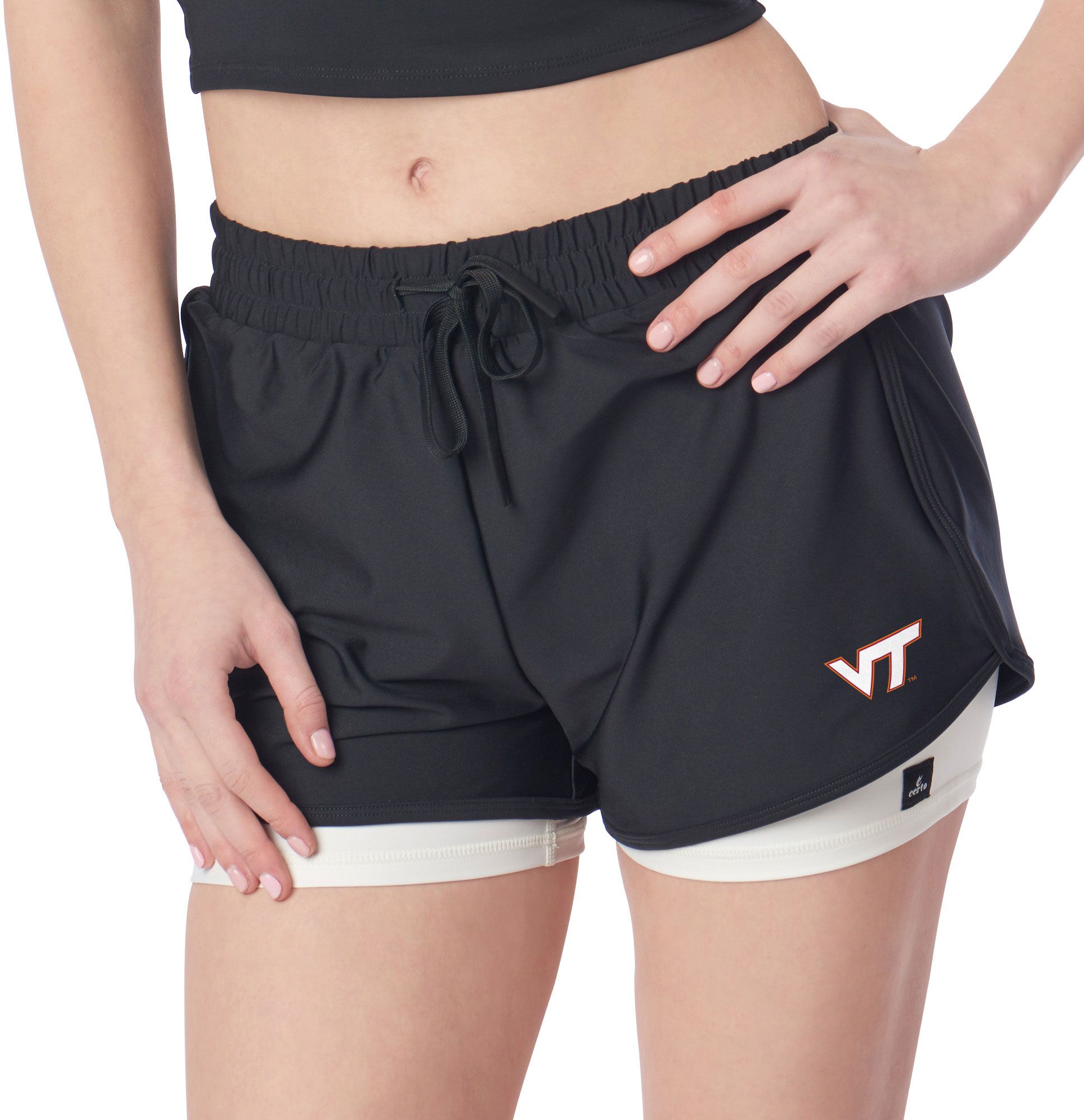 Certo Women's Virginia Tech Hokies Black 2-N-1 Lined Shorts product image
