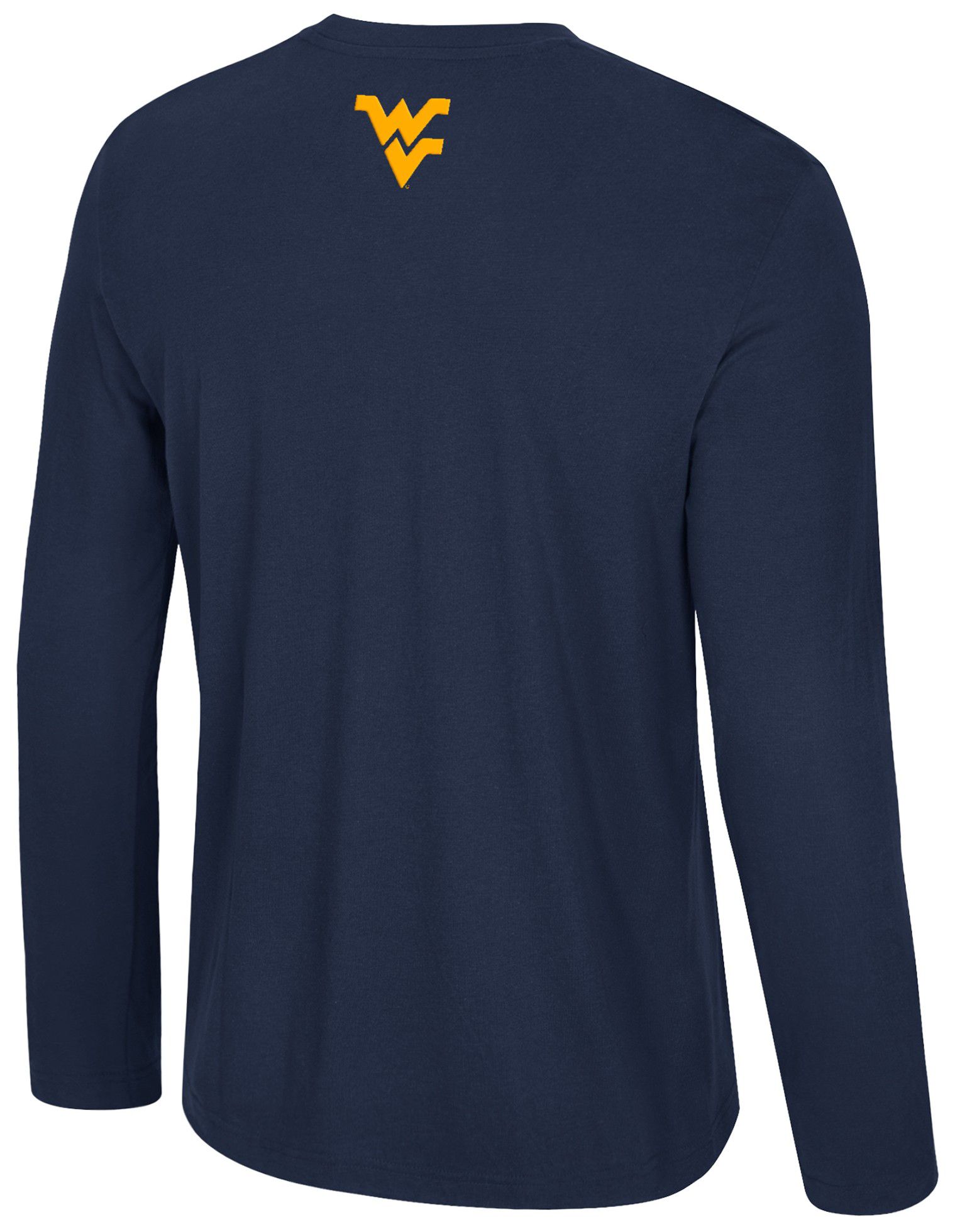 Colosseum Men's West Virginia Mountaineers Navy Bar Long Sleeve T-Shirt product image