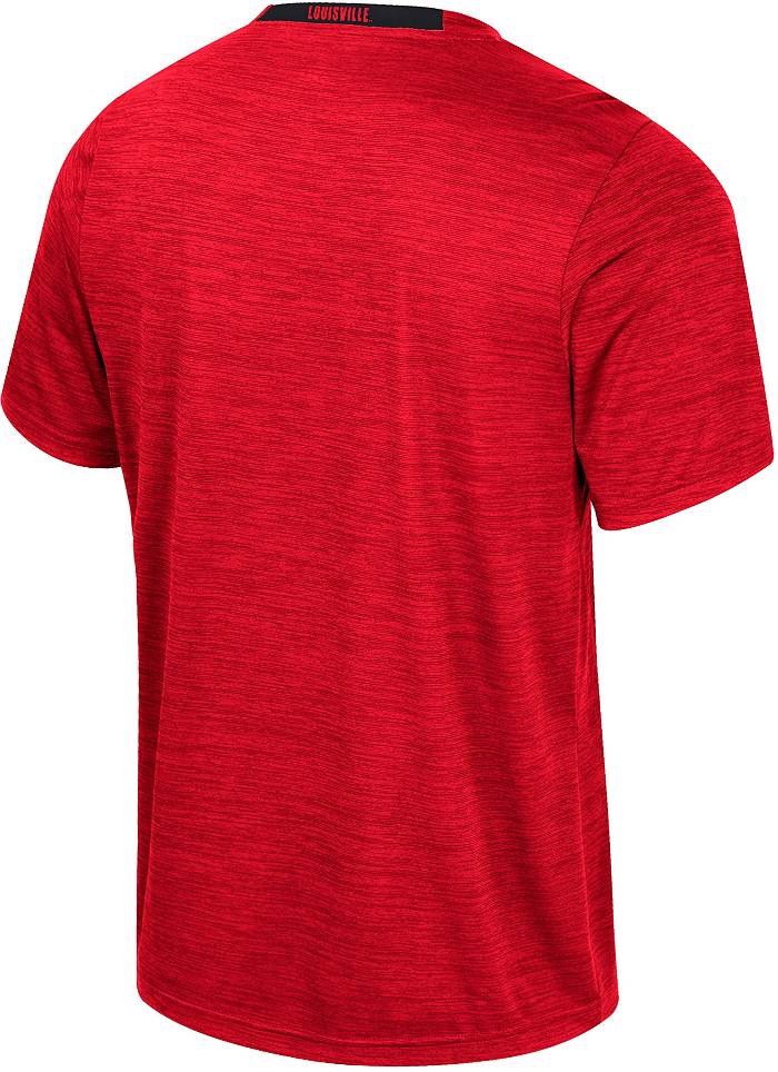Colosseum Louisville Cardinals RED Crewneck Fleece NCAA Sweatshirt