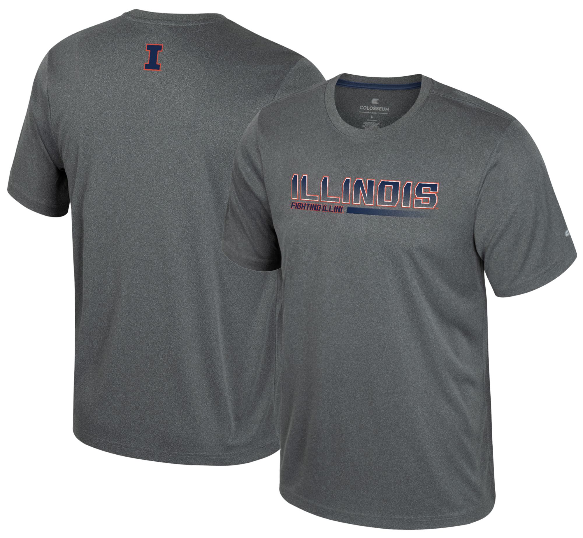 Colosseum Men's Illinois Fighting Illini Heather Charcoal Physics T-Shirt product image