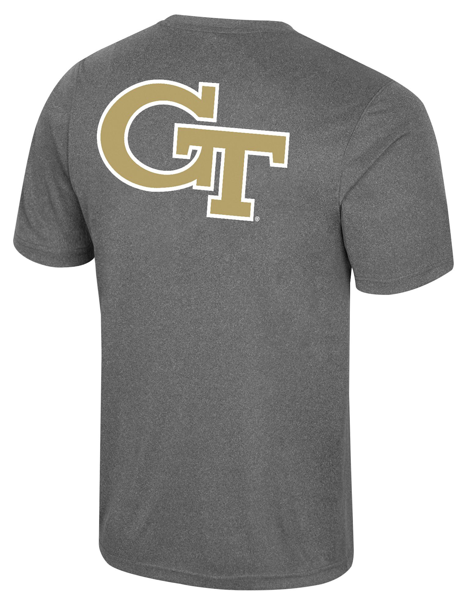 Colosseum Men's Georgia Tech Yellow Jackets Heather Charcoal Twin T-Shirt product image