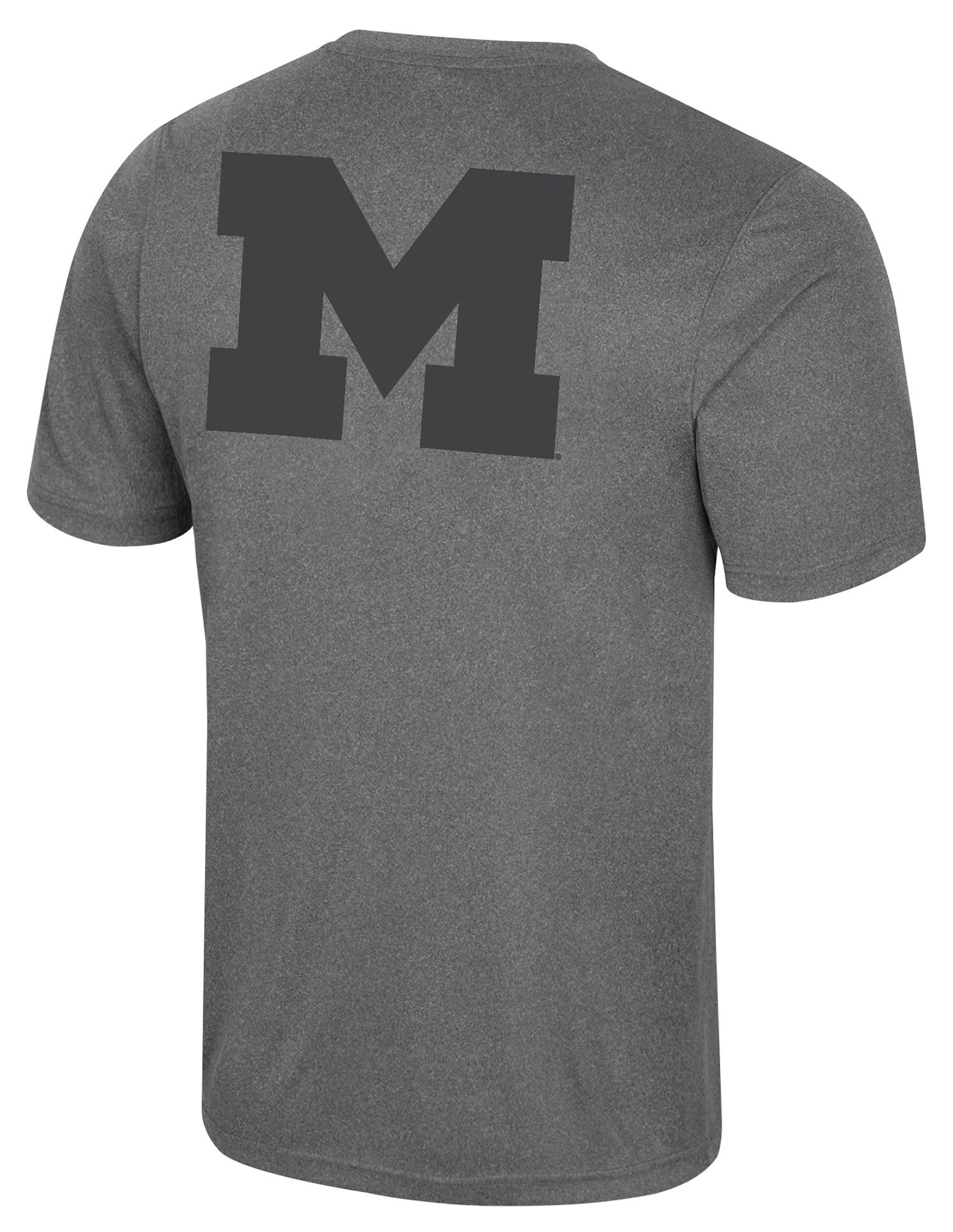 Colosseum Men's Michigan Wolverines Heather Charcoal Twin T-Shirt product image