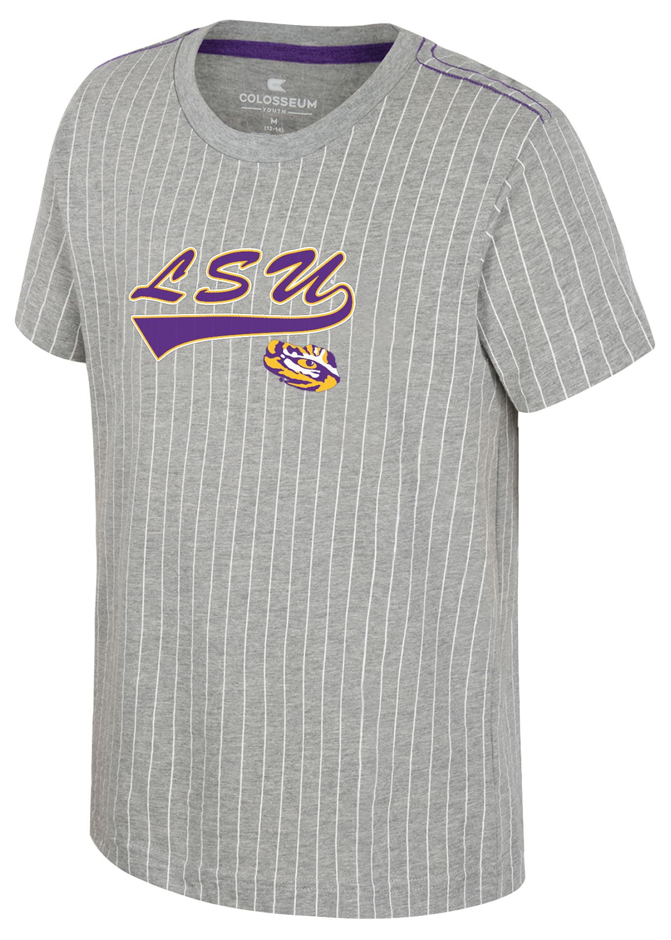 Colosseum Youth LSU Tigers Heather Grey Airball T-Shirt product image