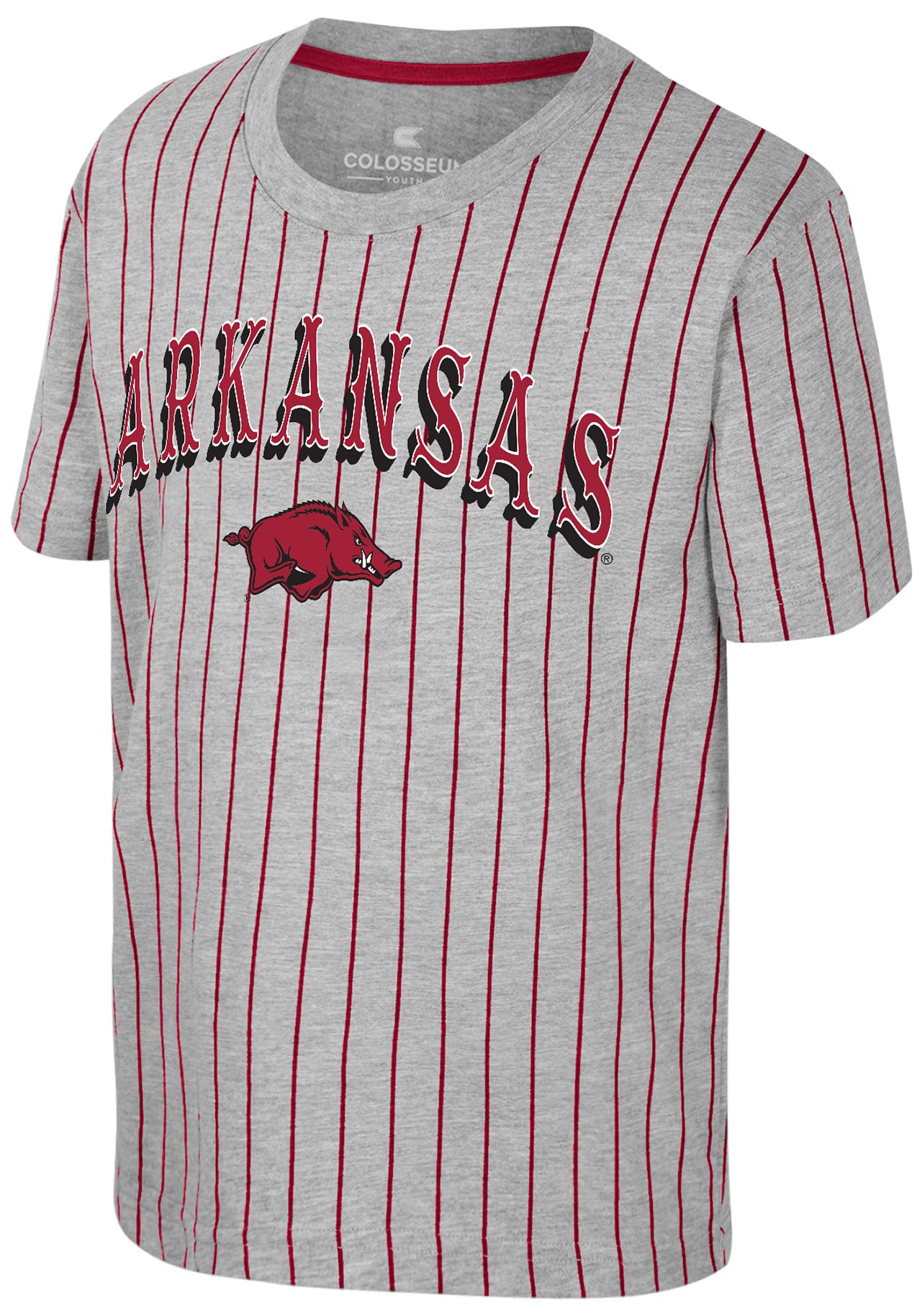 Colosseum Youth Arkansas Razorbacks Heather Grey Firehawk T-Shirt product image