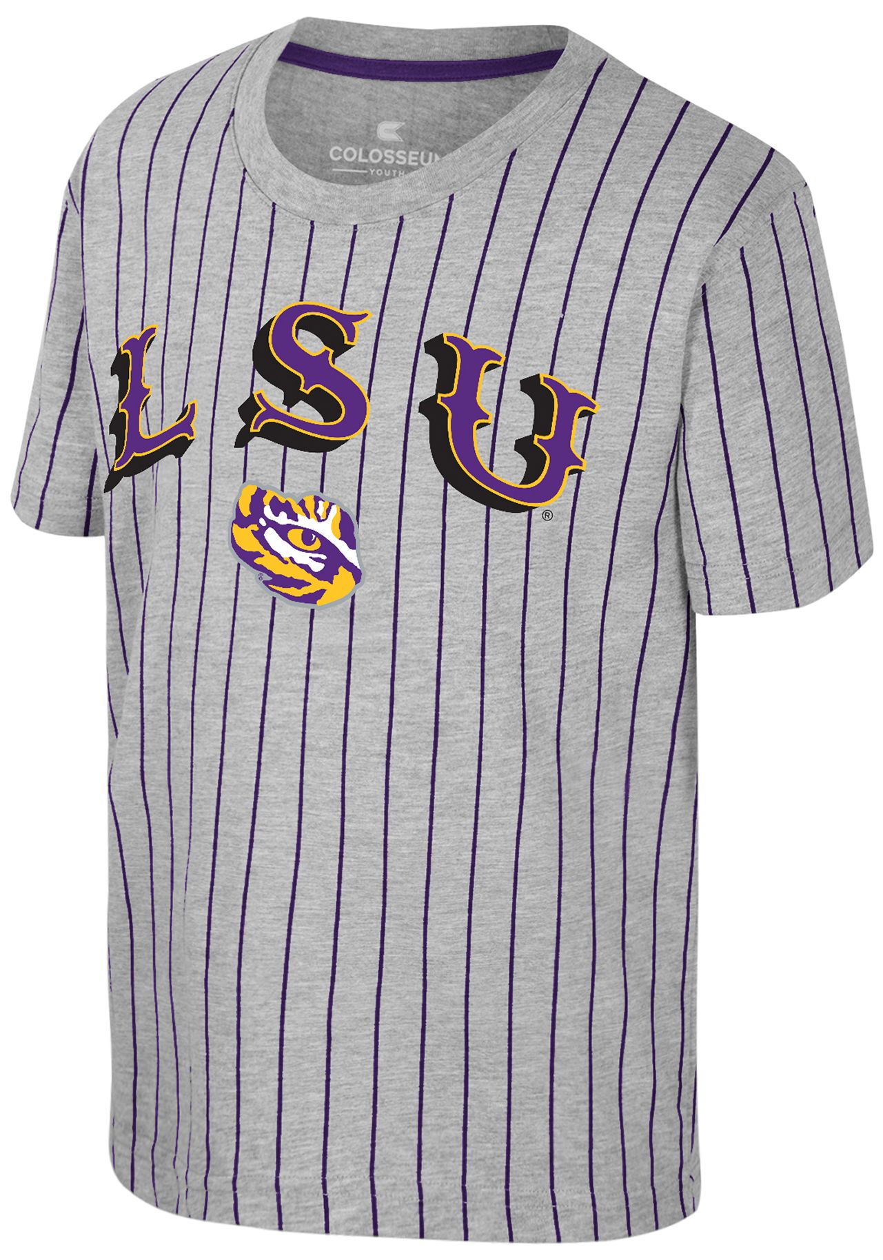 Colosseum Youth LSU Tigers Heather Grey Firehawk T-Shirt product image