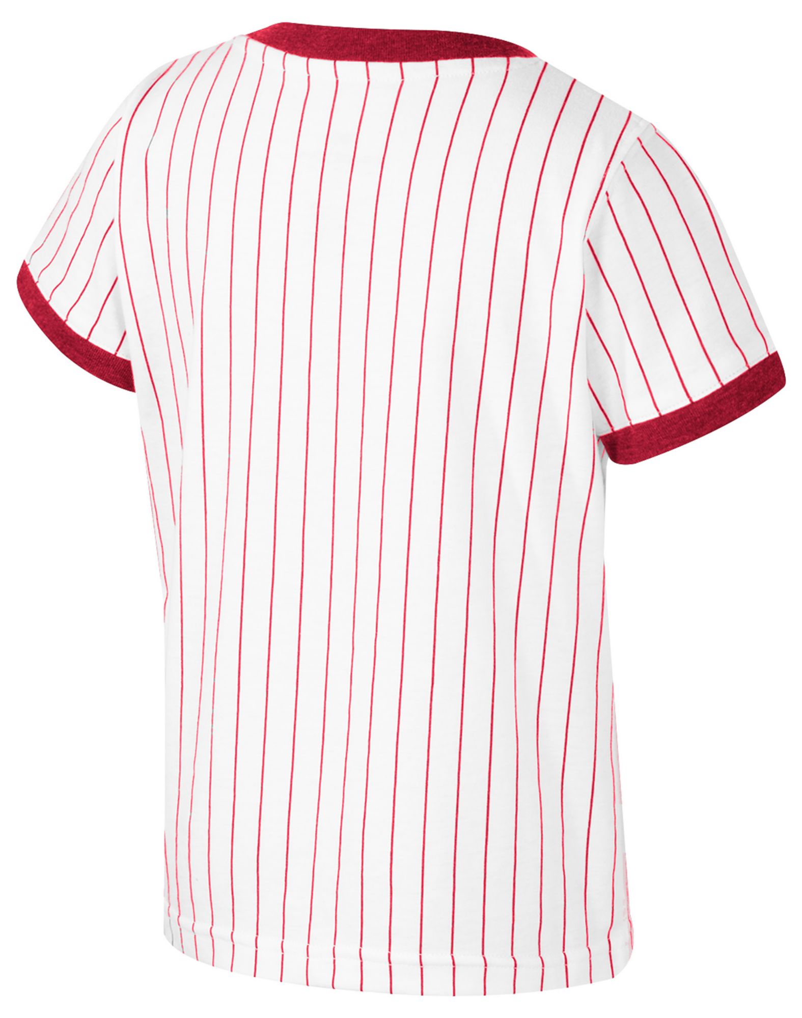 Colosseum Toddler Ohio State Buckeyes White Dusty Baseball Snap Up T-Shirt product image