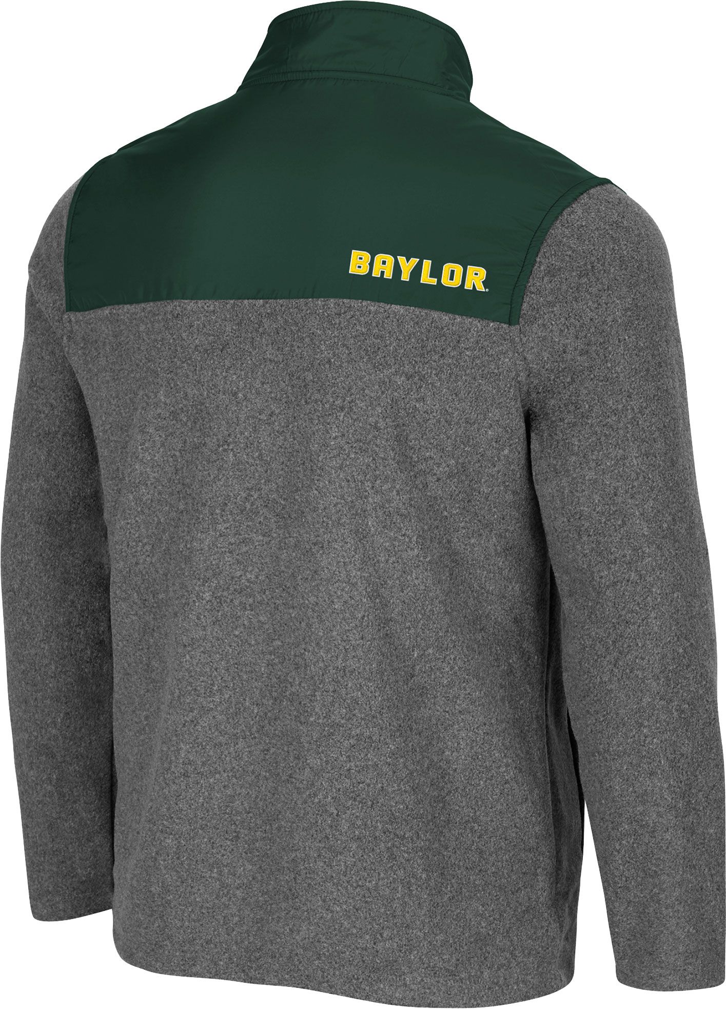Colosseum Men's Baylor Bears Grey Huff Quarter-Snap Pullover Jacket product image