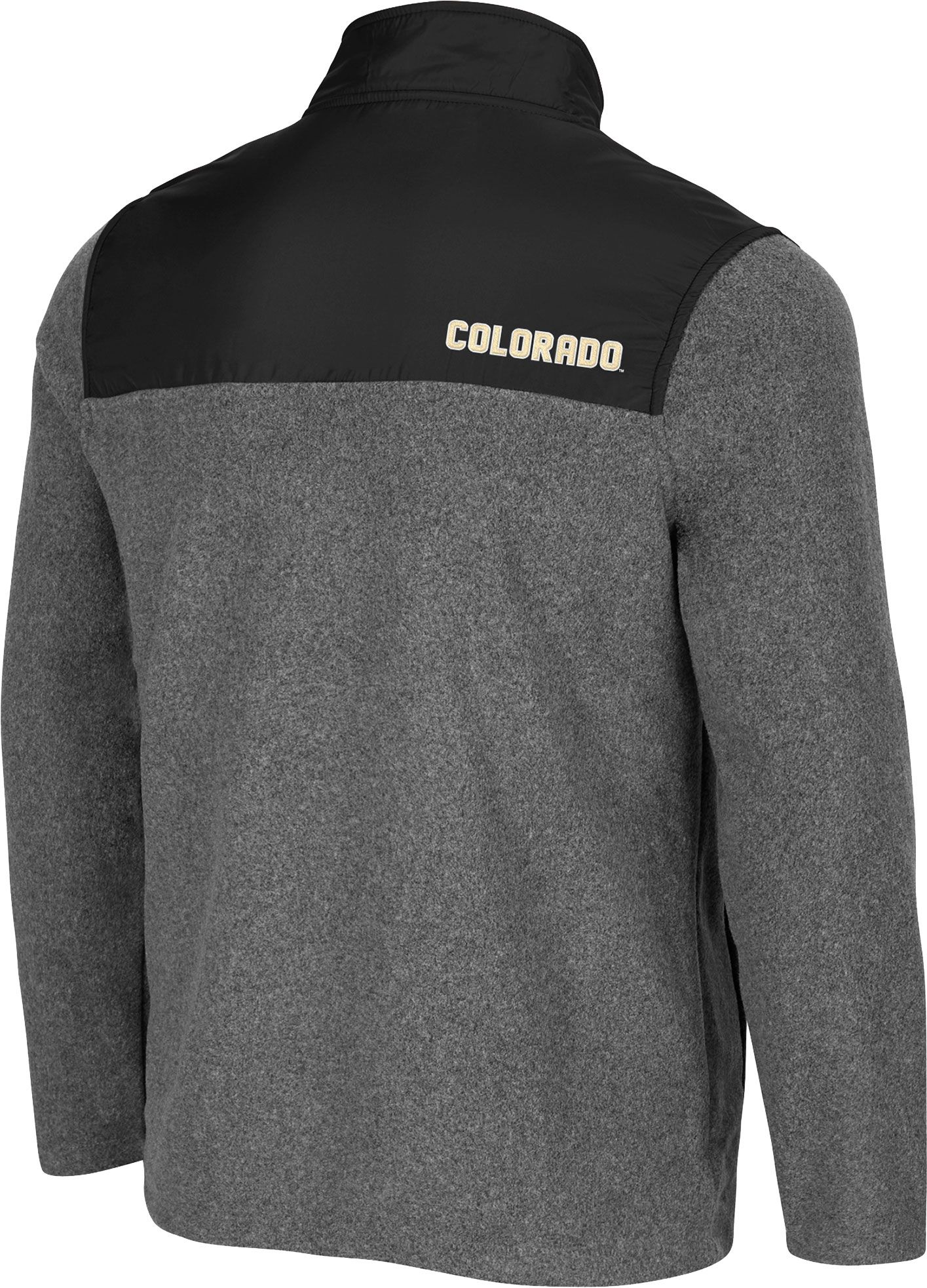 Colosseum Men's Colorado Buffaloes Grey Huff Quarter-Snap Pullover Jacket product image