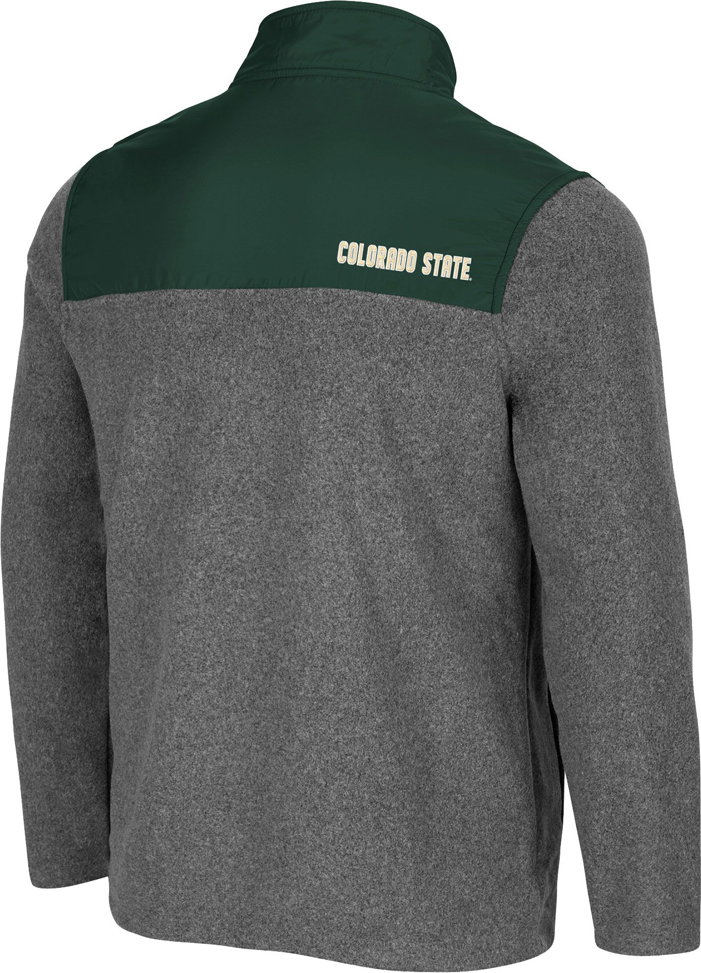 Colosseum Men's Colorado State Rams Grey Huff Quarter-Snap Pullover Jacket product image