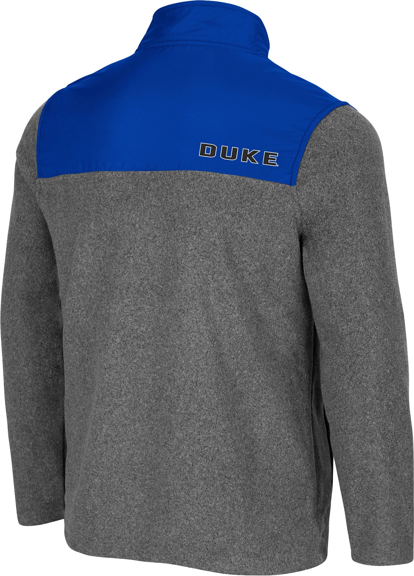 Colosseum Men's Duke Blue Devils Grey Huff Quarter-Snap Pullover Jacket product image