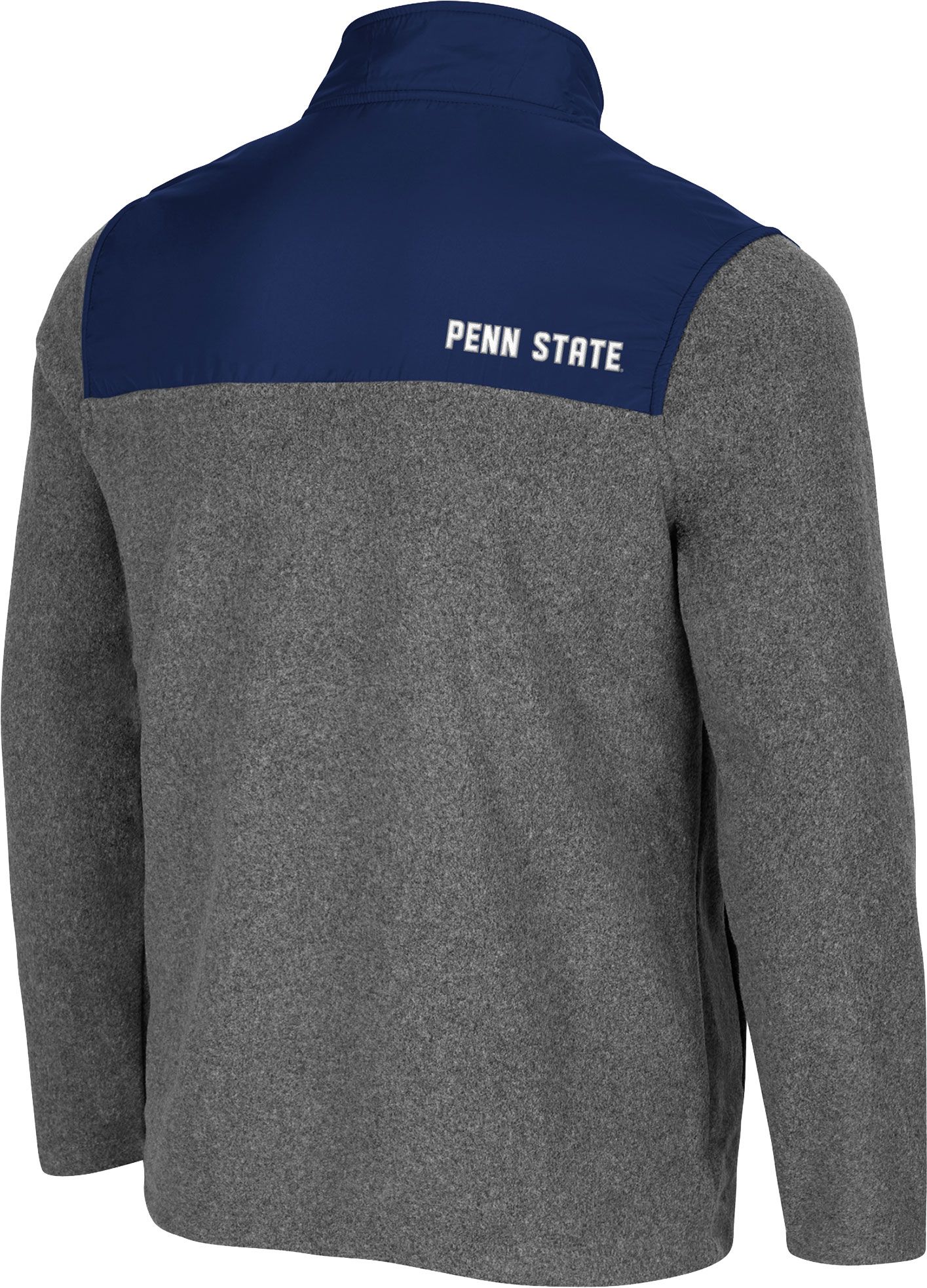 Colosseum Men's Penn State Nittany Lions Grey Huff Quarter-Snap Pullover Jacket product image