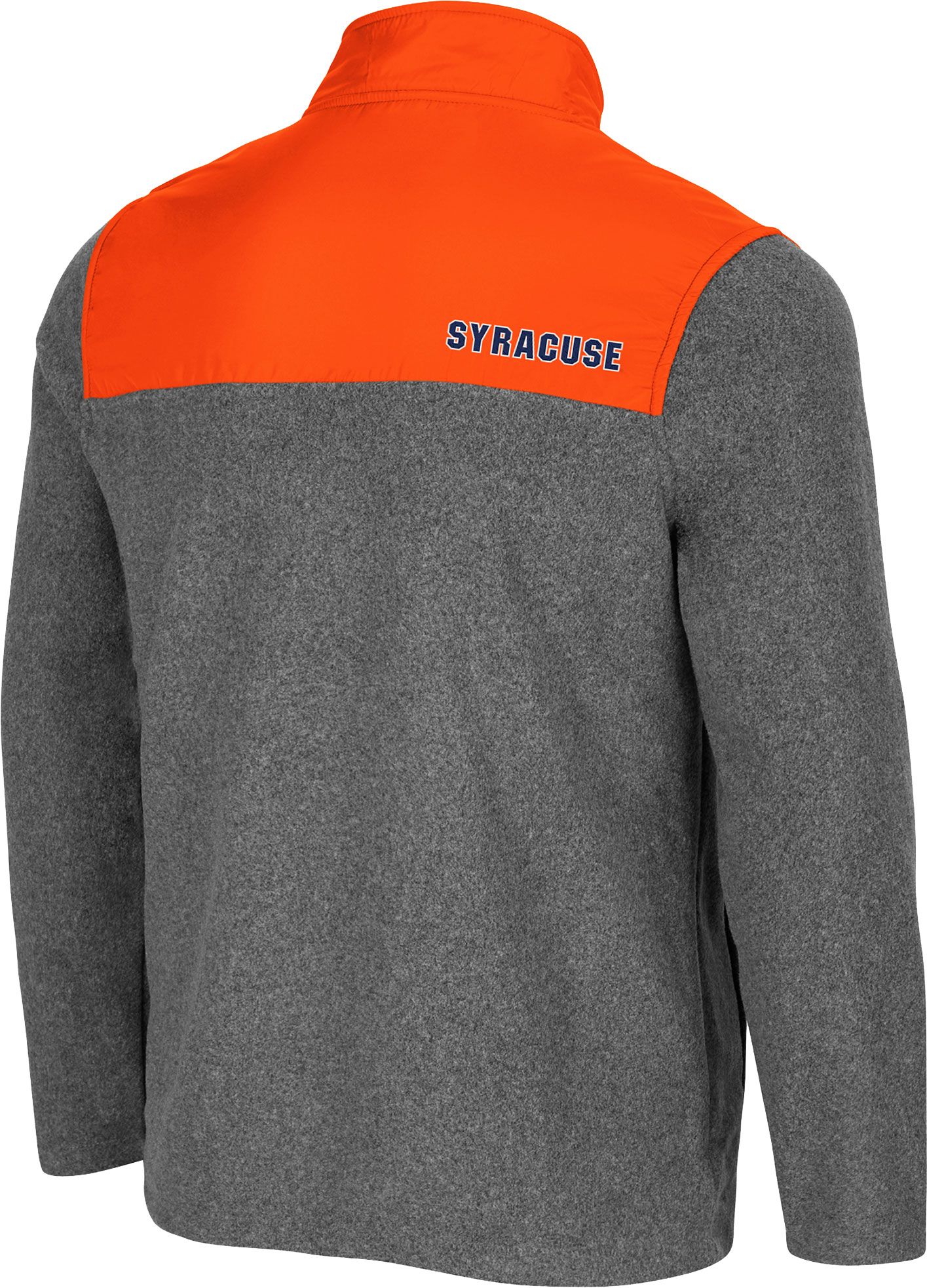 Colosseum Men's Syracuse Orange Grey Huff Quarter-Snap Pullover Jacket product image
