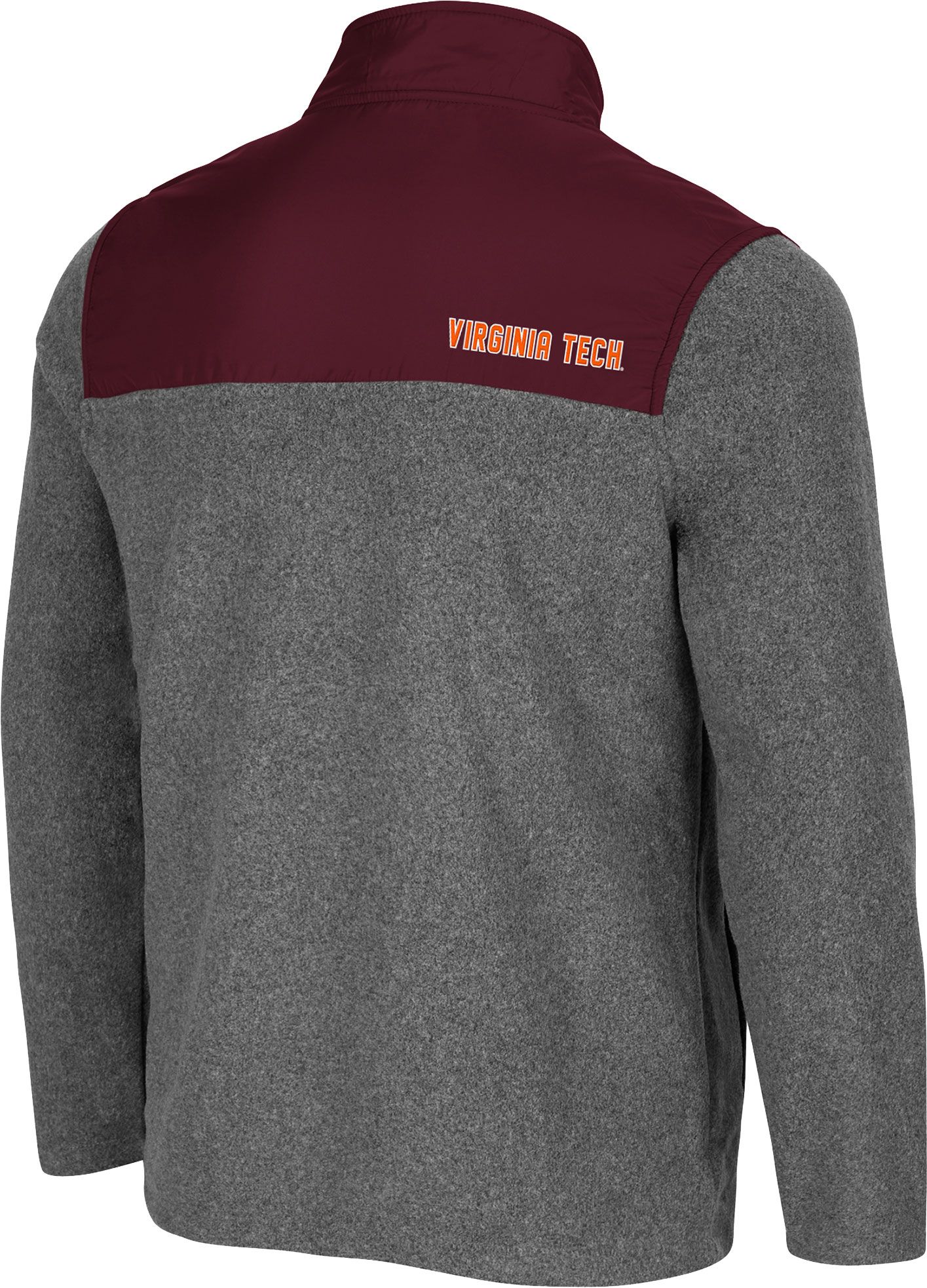 Colosseum Men's Virginia Tech Hokies Grey Huff Quarter-Snap Pullover Jacket product image