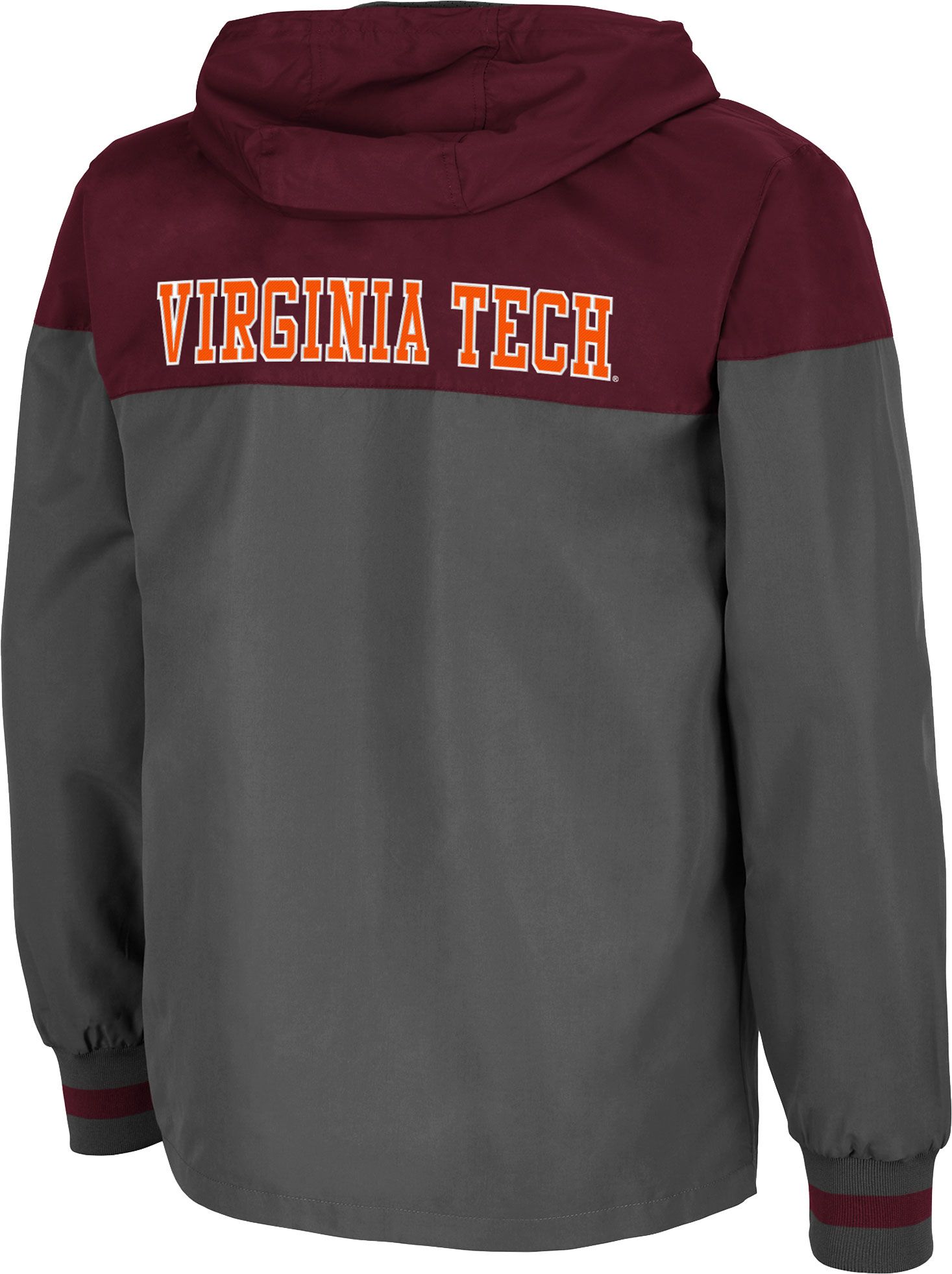 Colosseum Men's Virginia Tech Hokies Grey Game Night Full-Zip Jacket product image