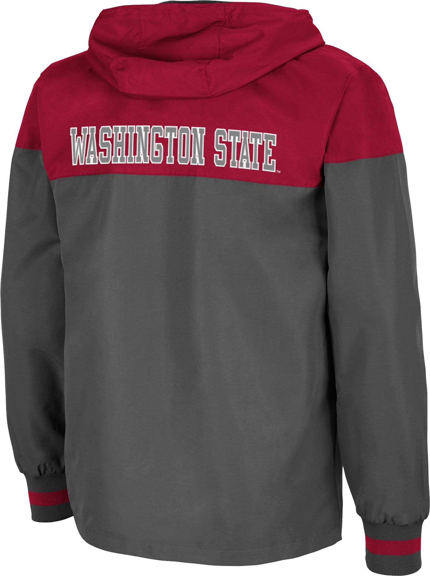 Colosseum Men's Washington State Cougars Grey Game Night Full-Zip Jacket product image